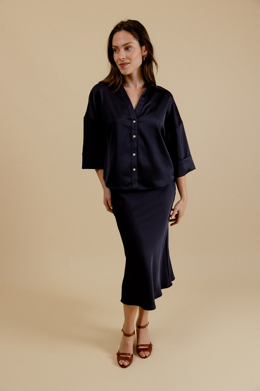 LEONTINE SKIRT - NAVY