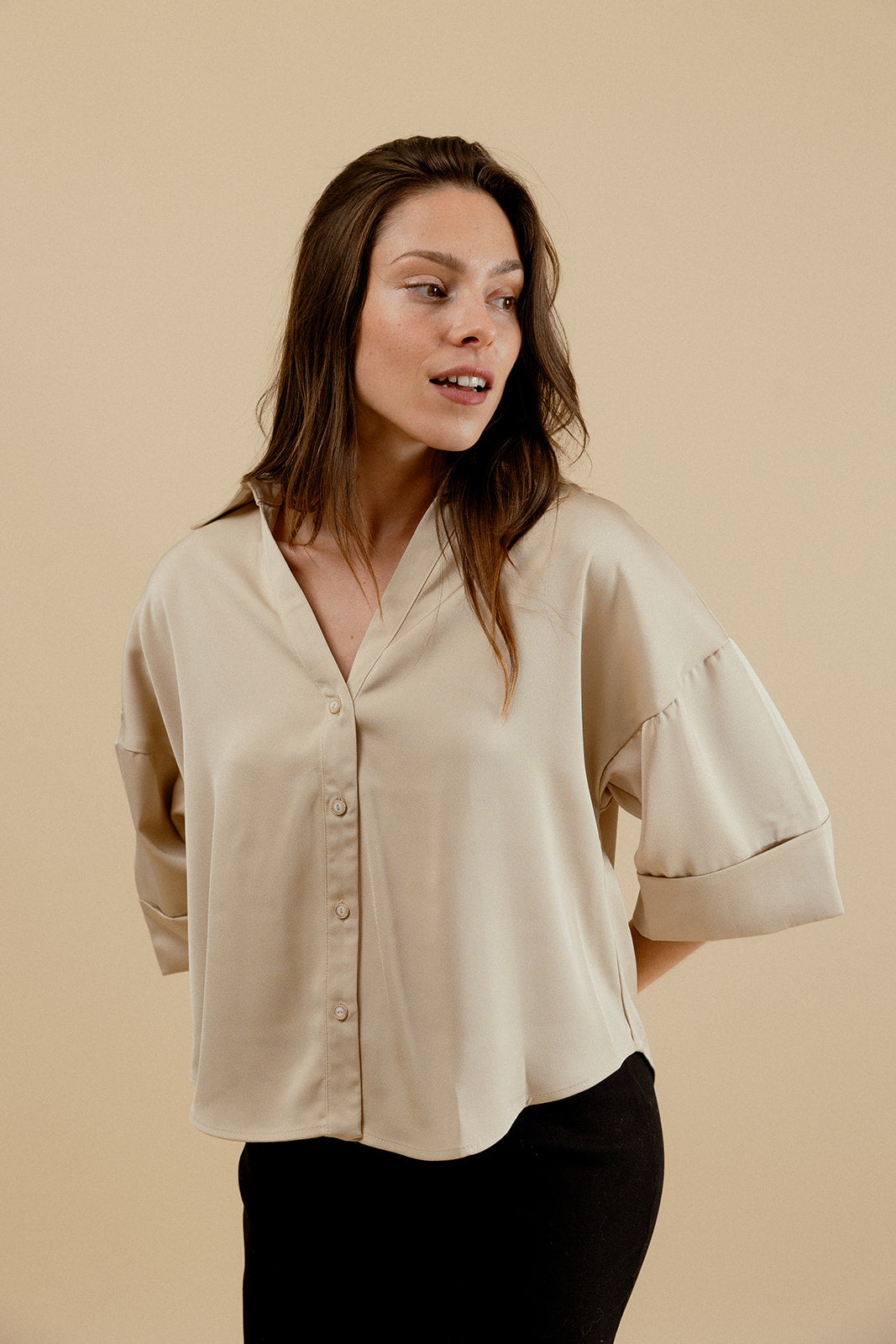 LEANDRE BLOUSE - BEIGE