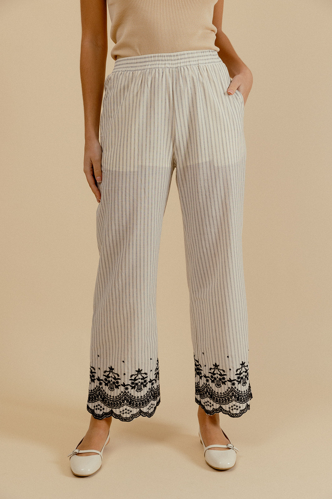 PANTALON LENIE - ECRU