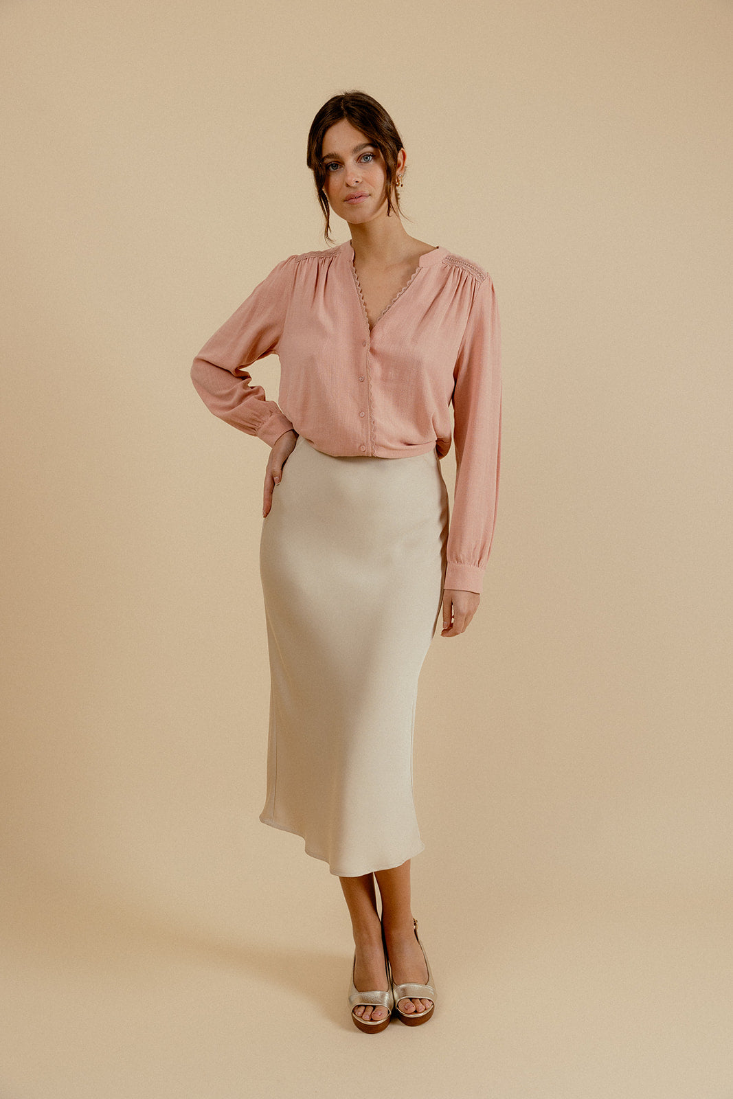 LEONTINE SKIRT - BEIGE