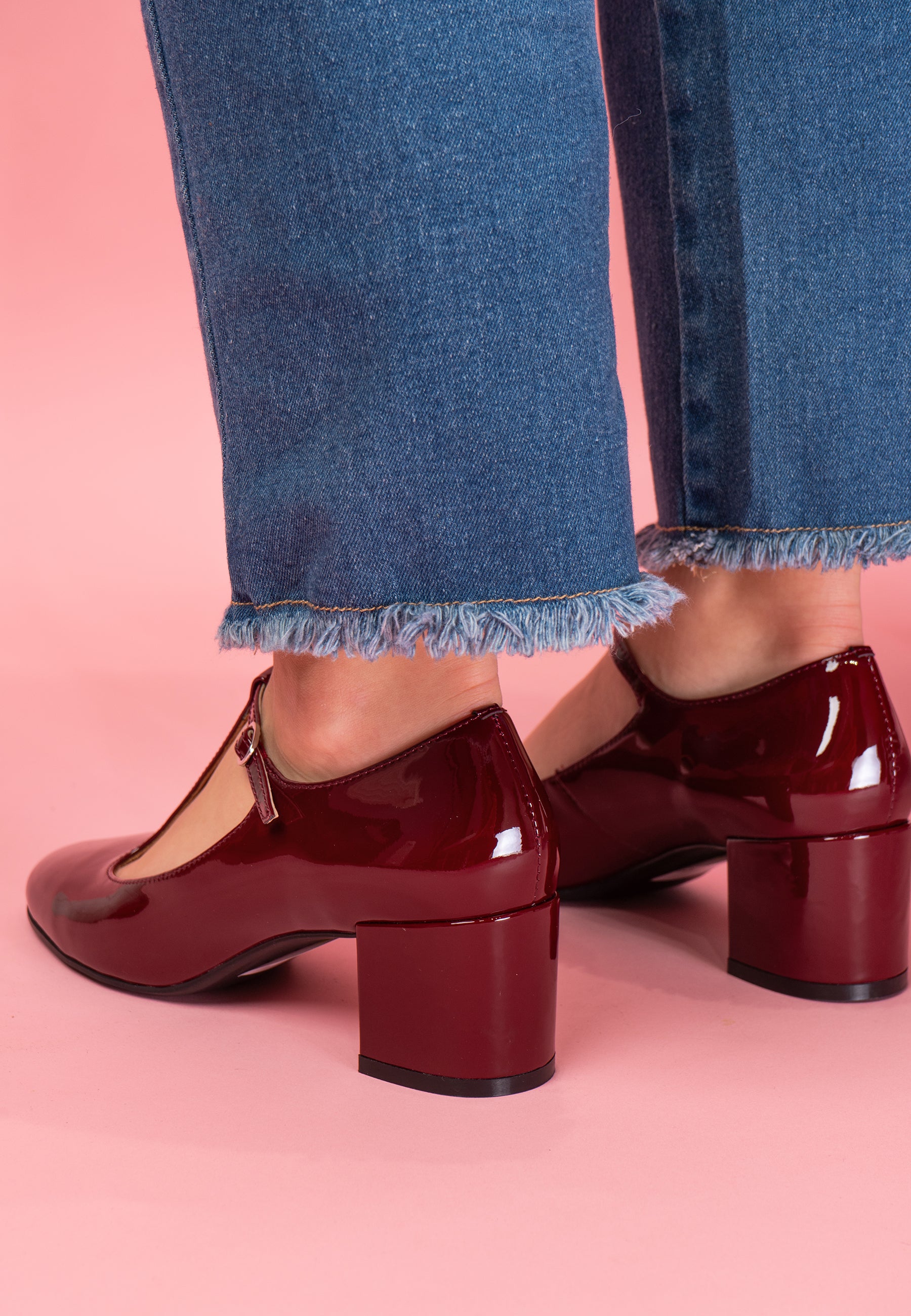 LINARIA PUMPS - VARNISHED BURGUNDY