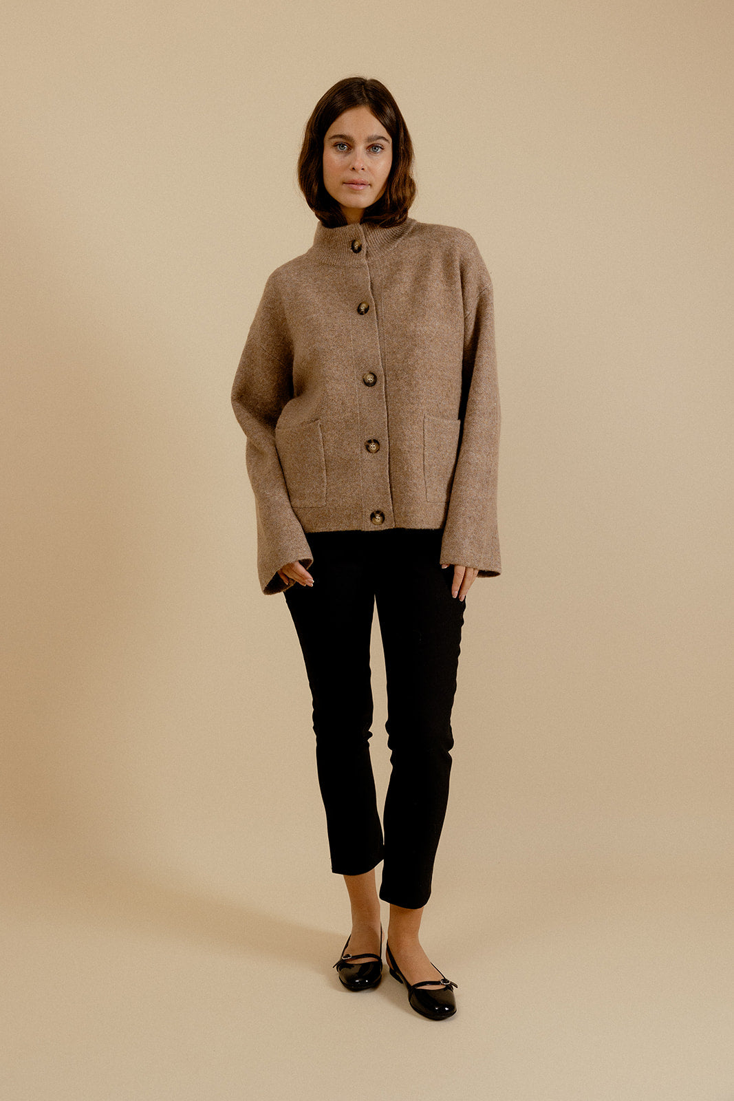 CARDIGAN LOUIS - CAMEL