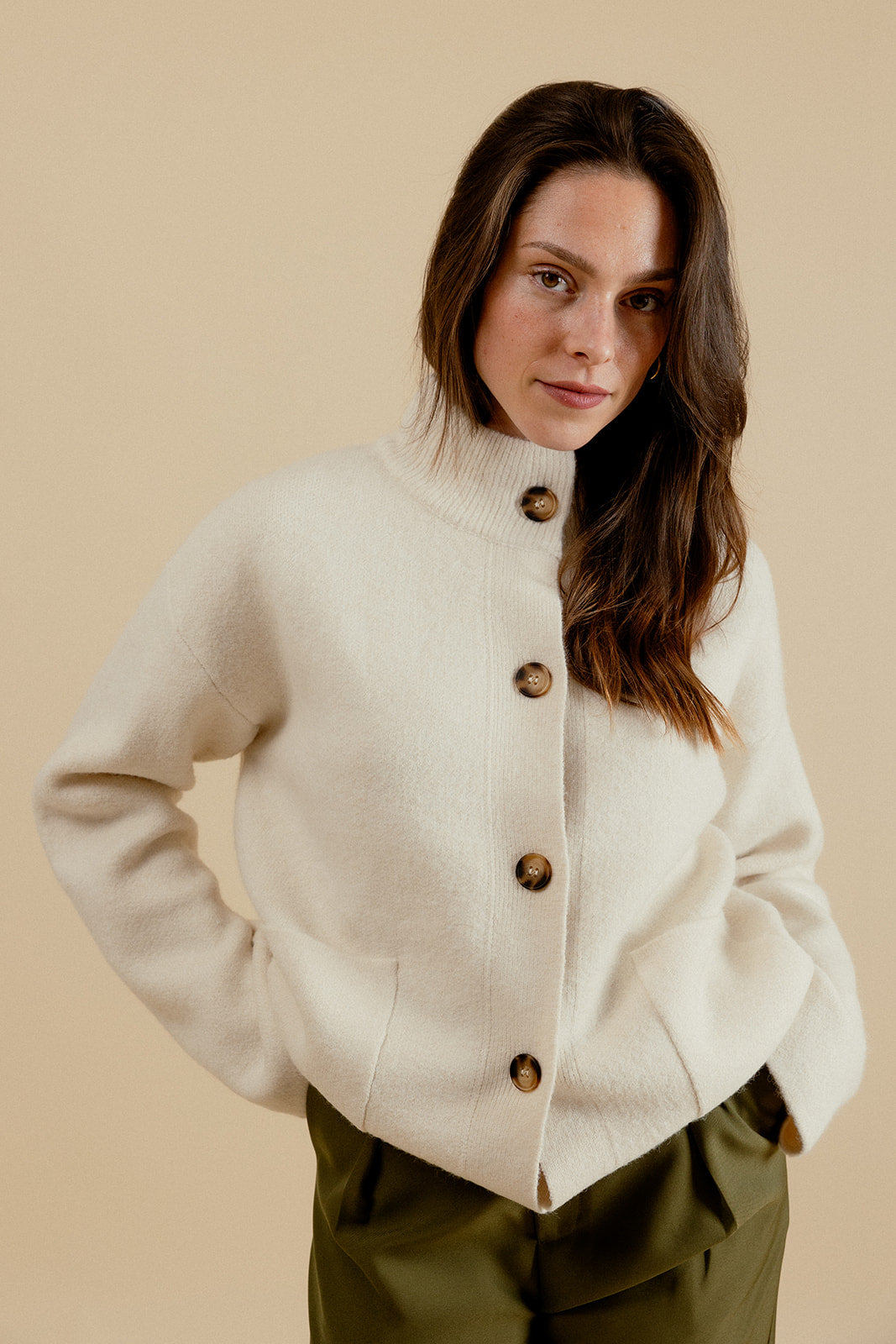 CARDIGAN LOUIS - ÉCRU