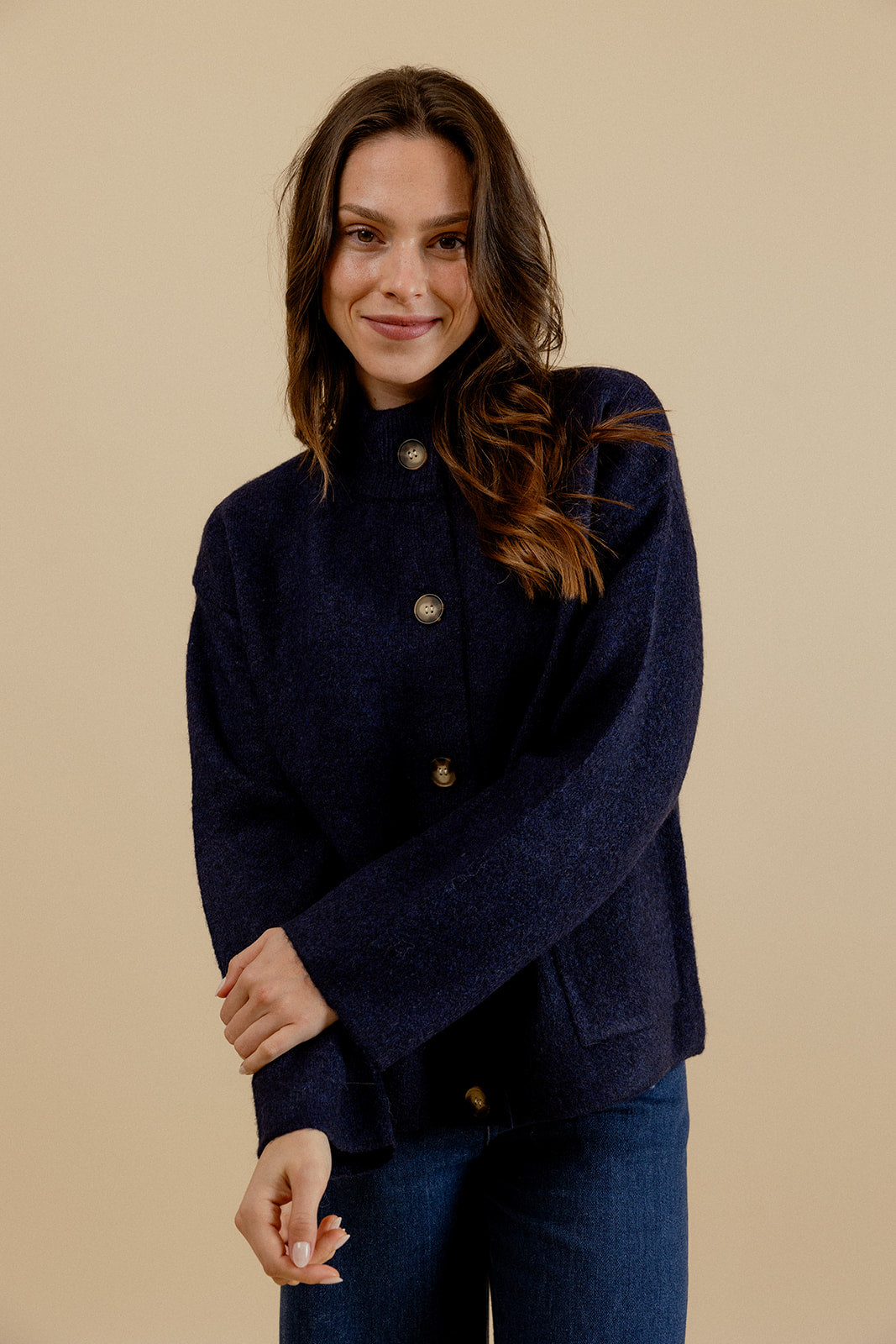 CARDIGAN LOUIS - MARINE