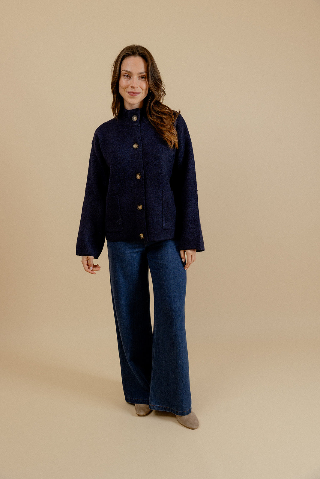 CARDIGAN LOUIS - MARINE