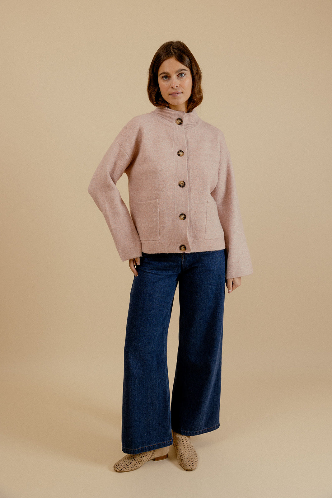 CARDIGAN LOUIS - ROSE