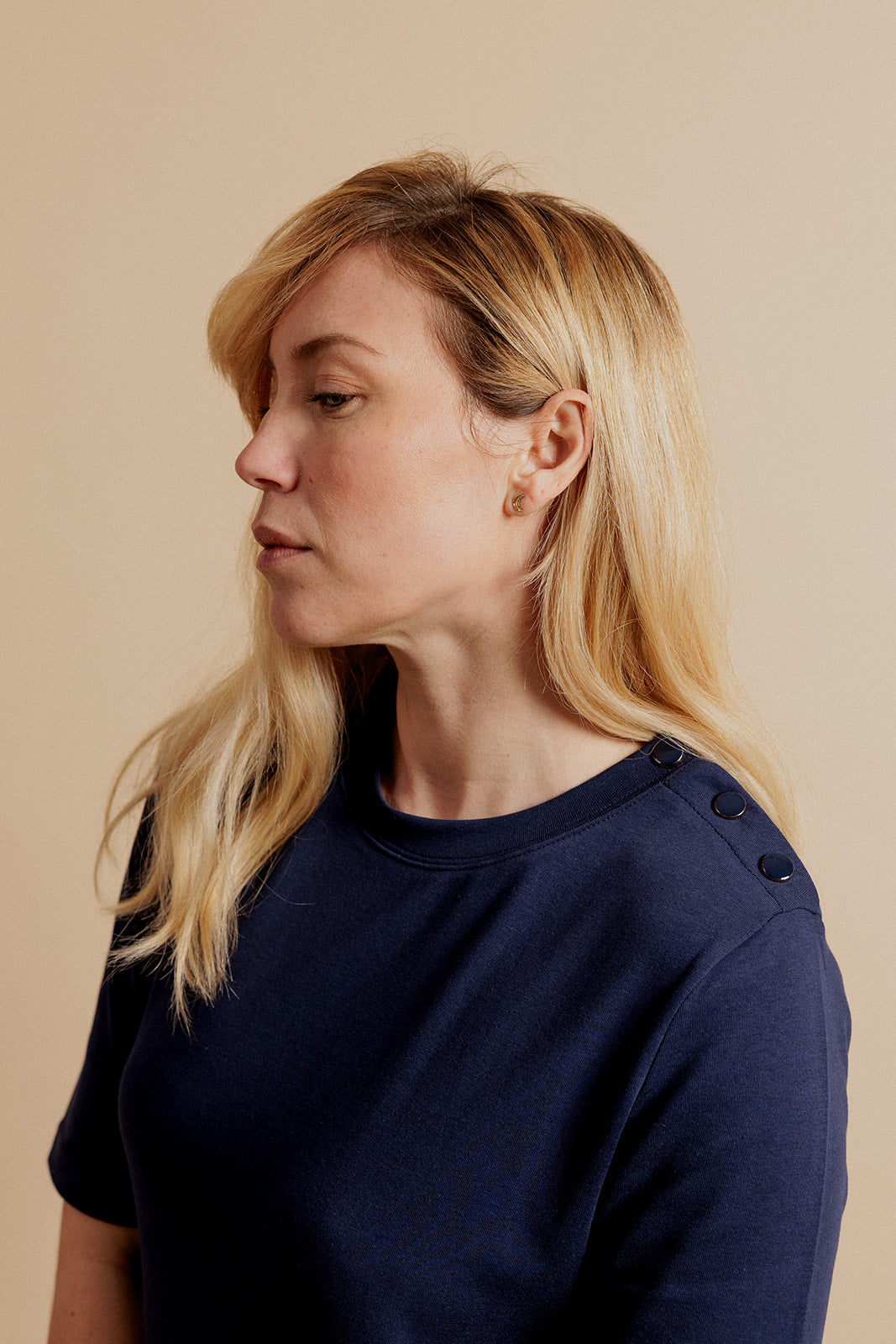 MARJOLAINE LONG DRESS - NAVY