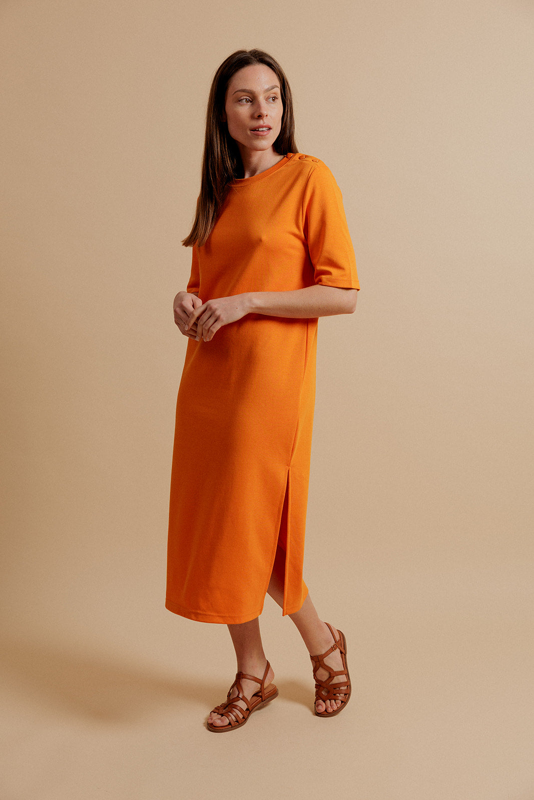 ROBE LONGUE MARJOLAINE - ORANGE