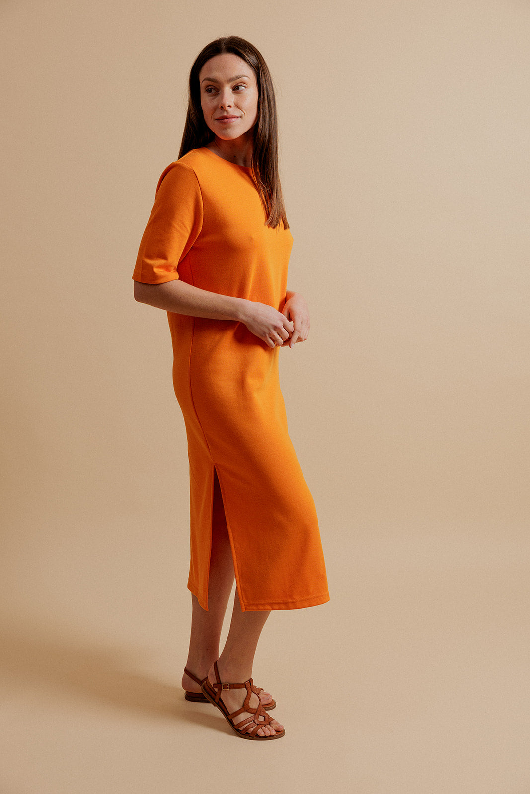 ROBE LONGUE MARJOLAINE - ORANGE