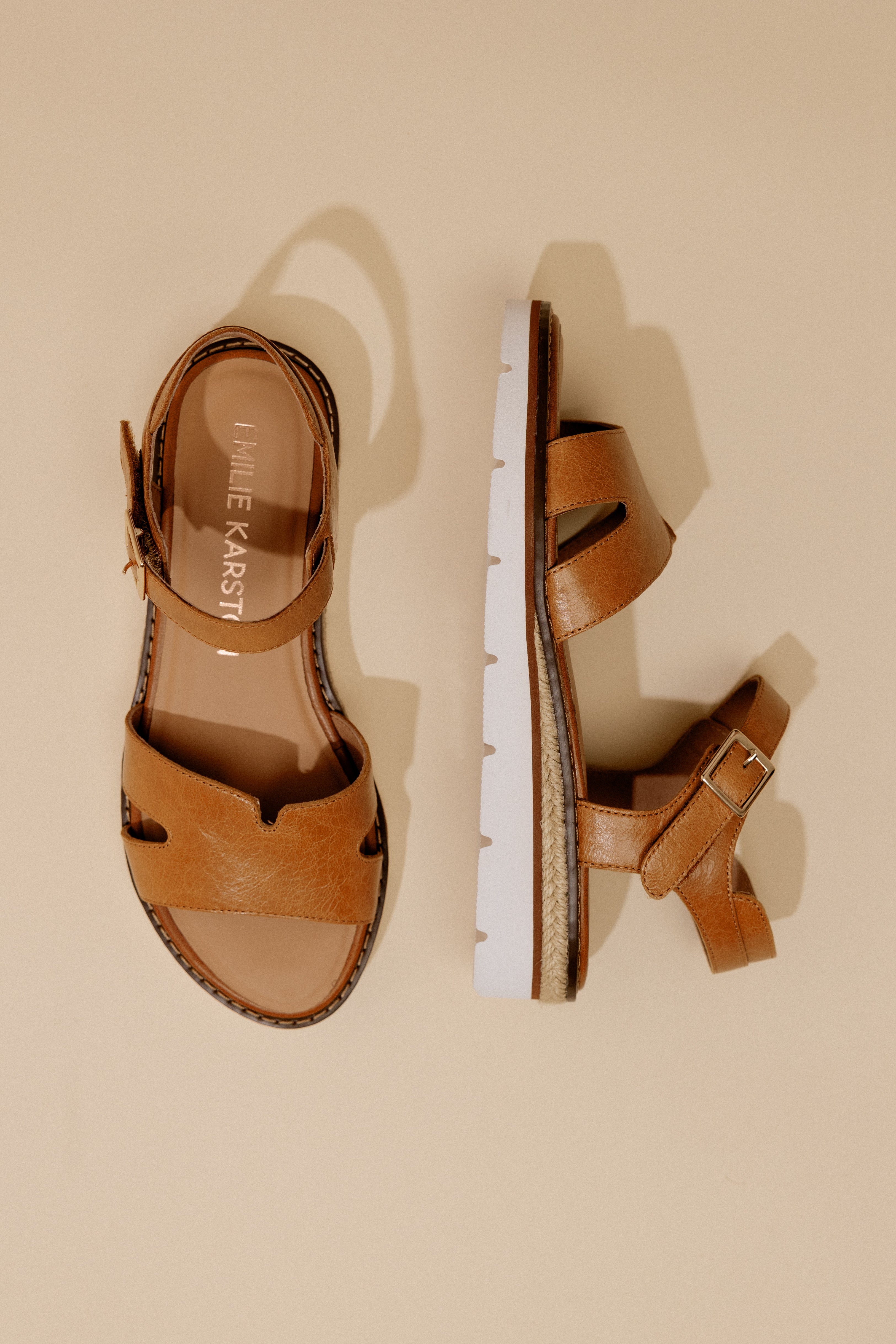 SANDALES MARION - COGNAC