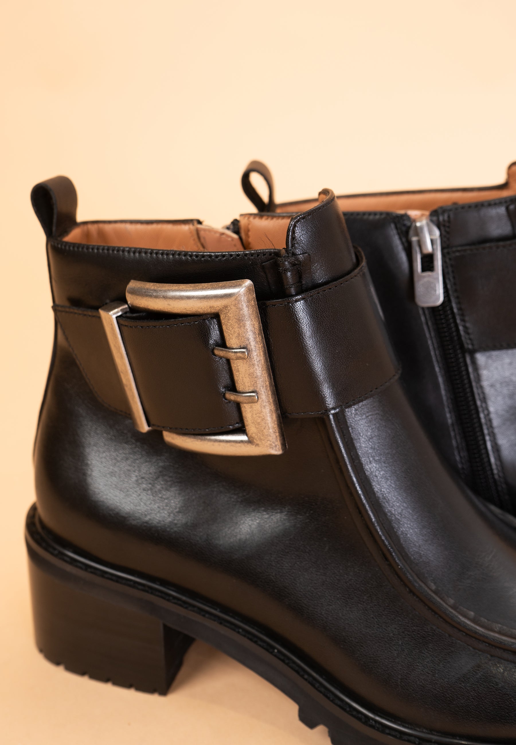 BOTTINES OLEARIA - NOIR LISSE