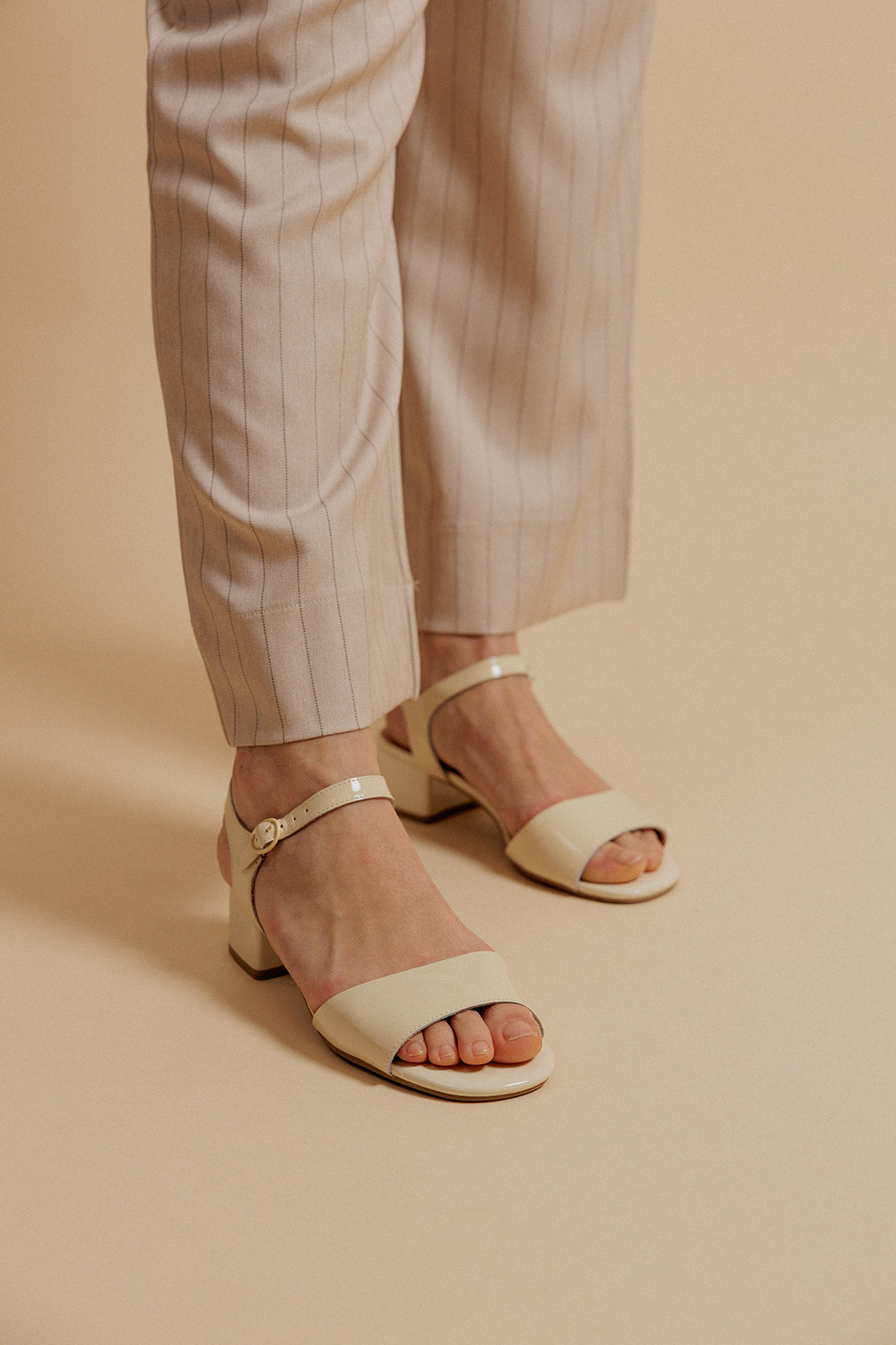 SANDALES À TALONS CHLOE - CREME