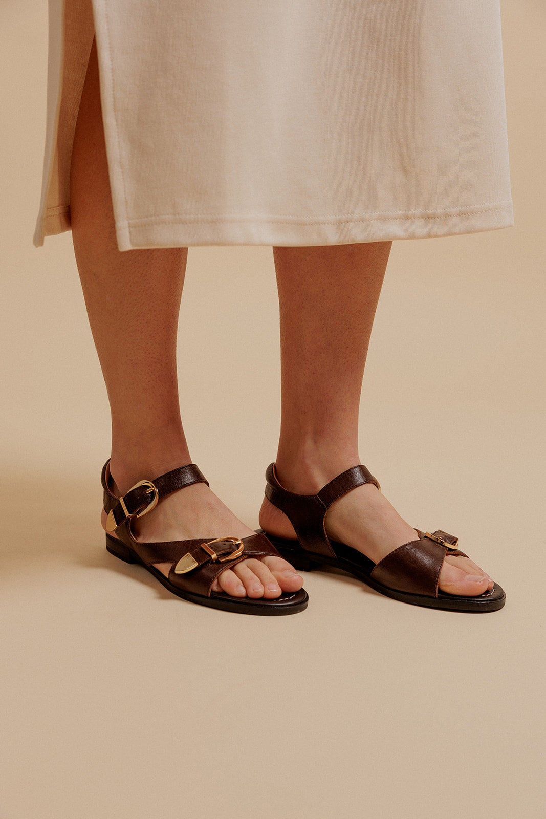 SANDALES FIONA - MARRON