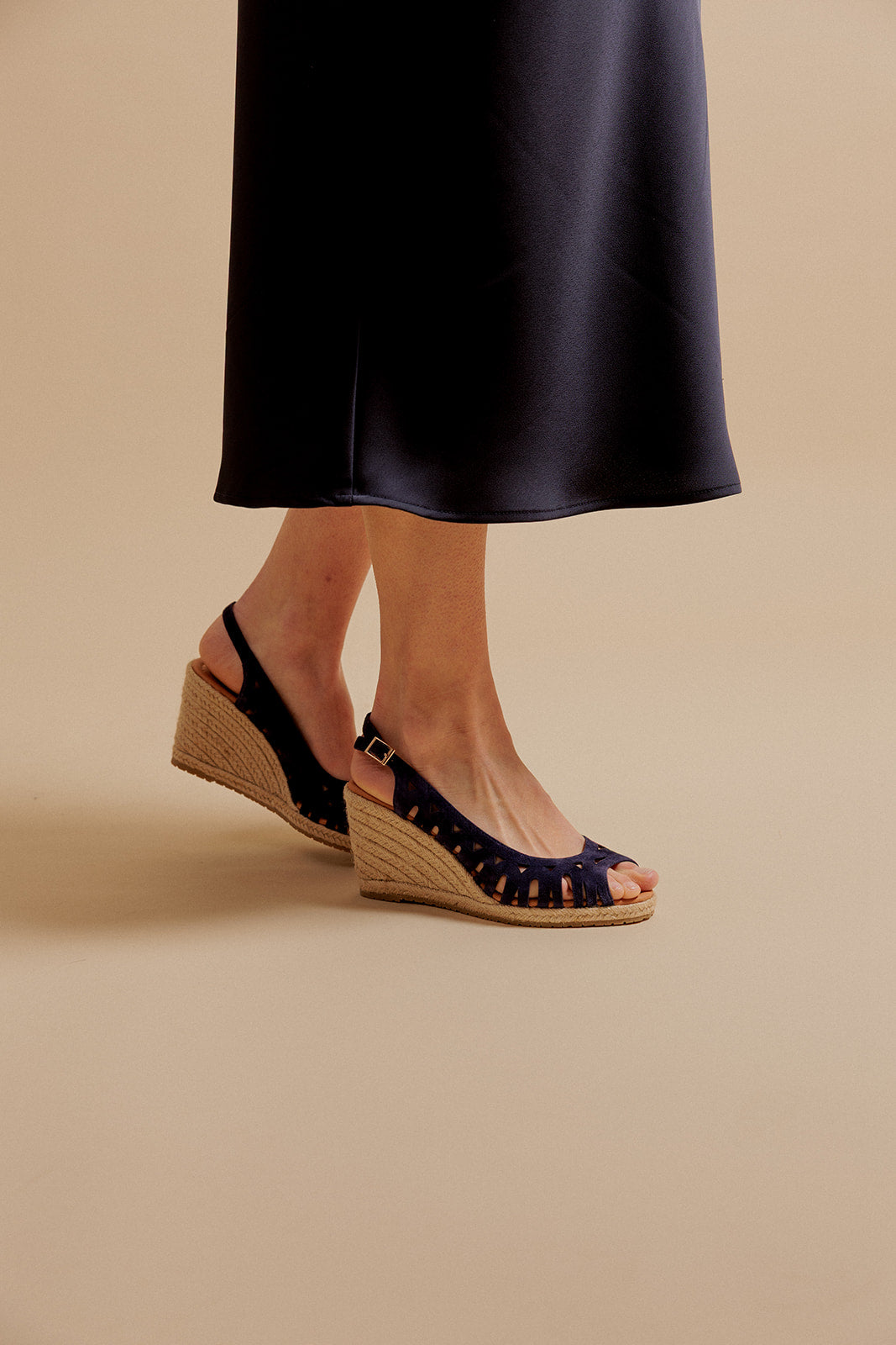 SANDALES COMPENSÉES SARAH - MARINE