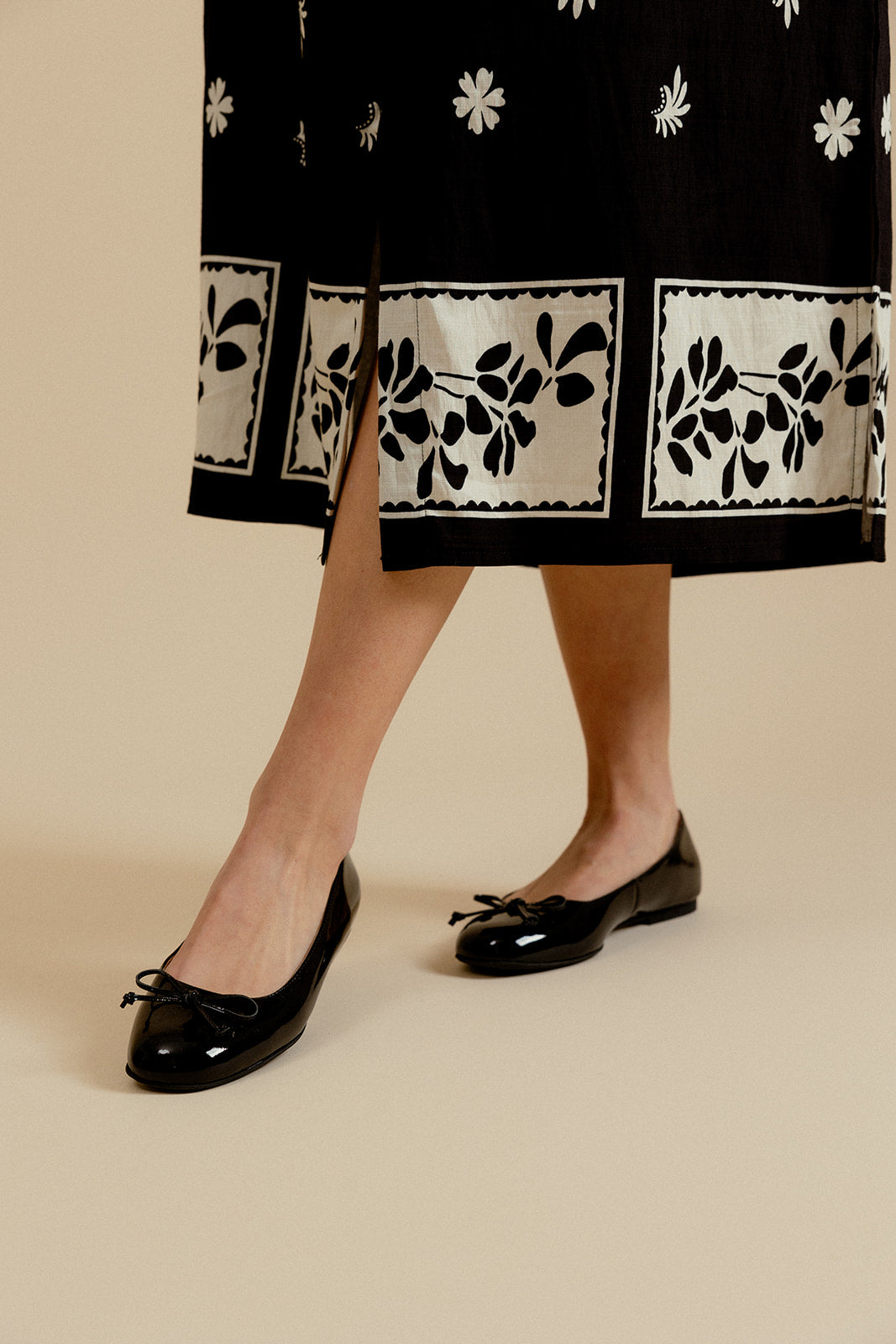 BALLERINES JULINE - NOIR VERNI