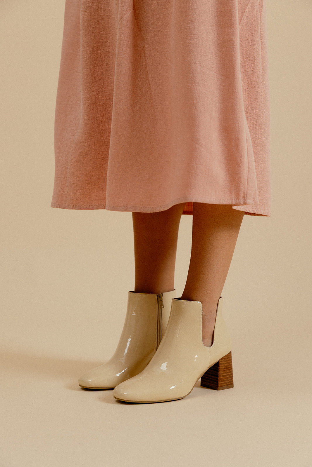 LOU ANKLE BOOTS - CREAM