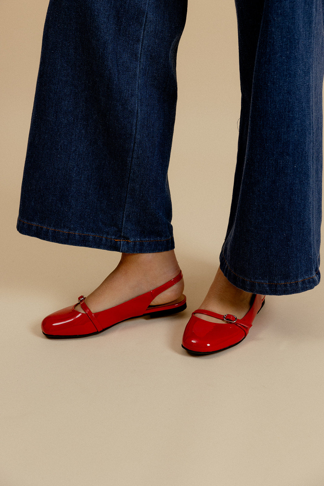 BALLERINES TIFFANY - VERNI ROUGE