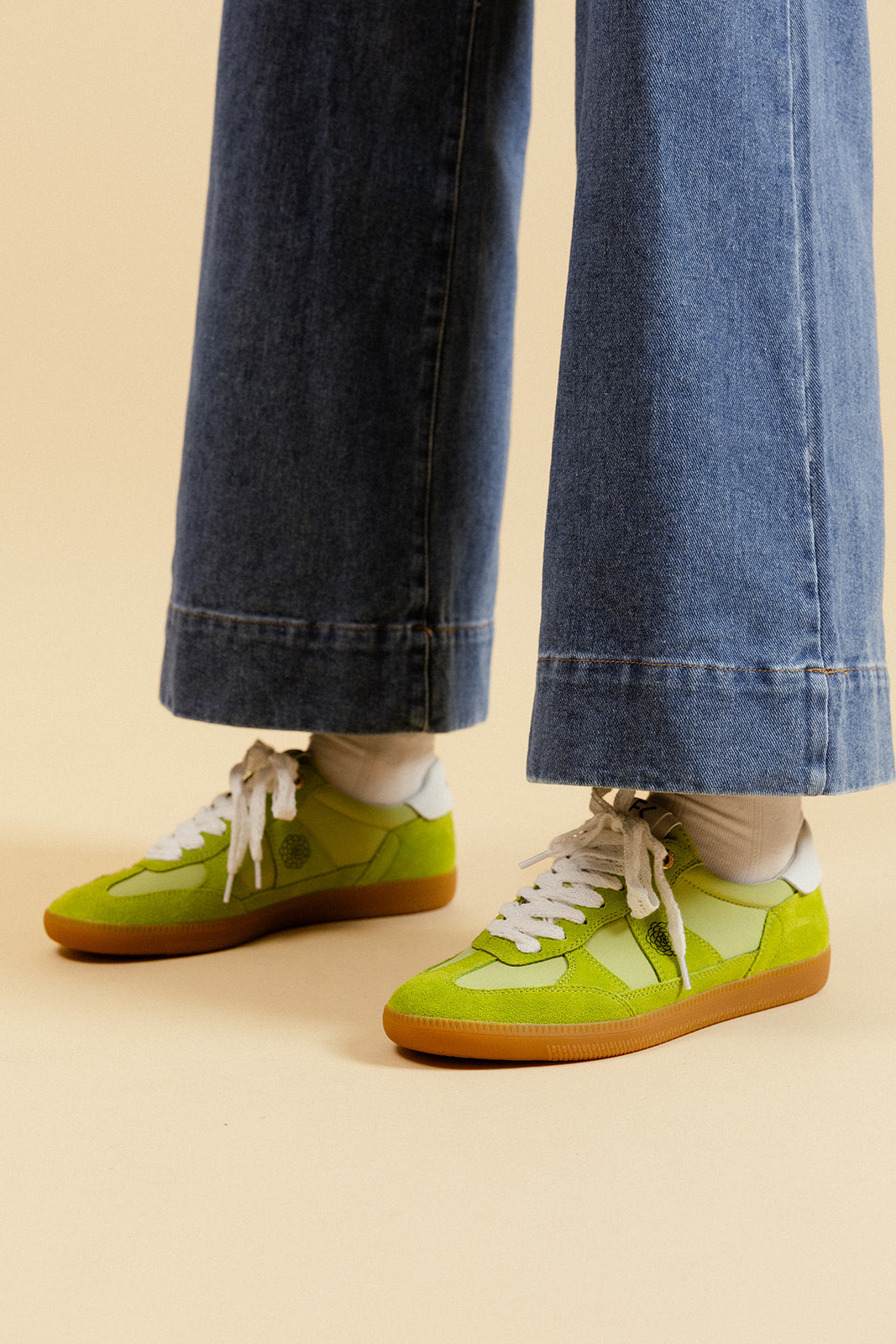 CHERRY - Baskets en cuir Vert/Pistache