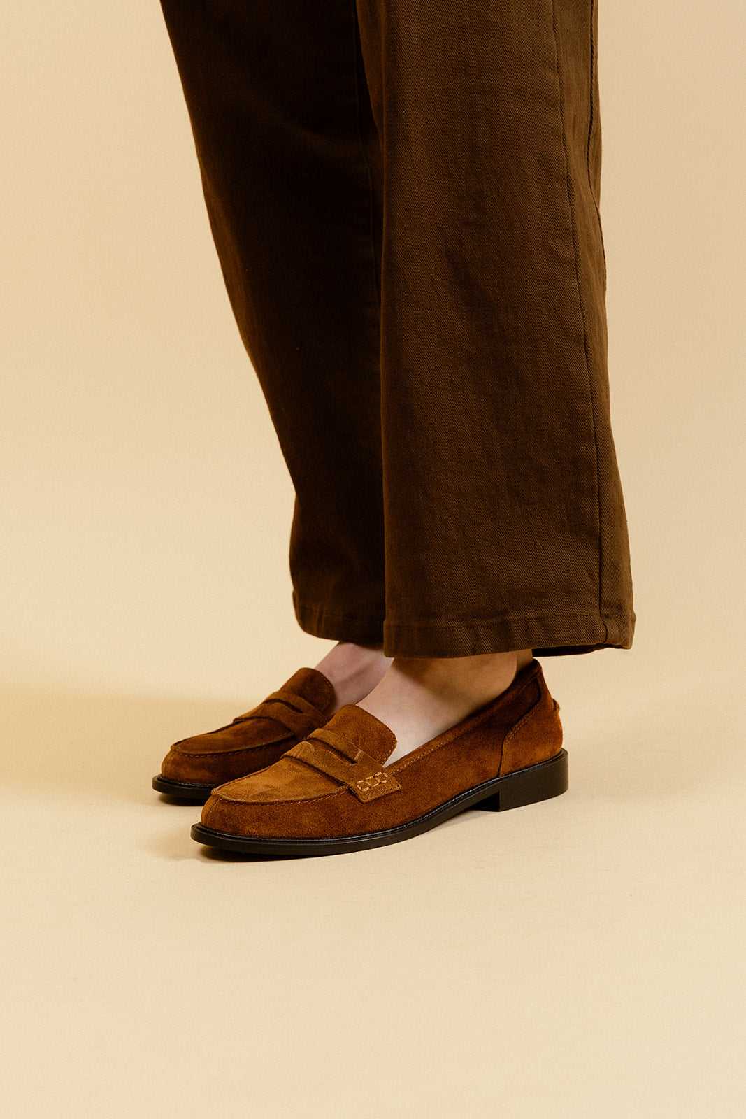 IXIA - Mocassins en cuir Marron/Cognac