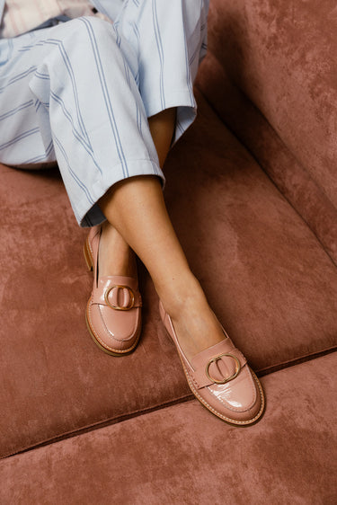 NORA - Mocassins en cuir Rose