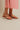 CLEMENCE - Sandale Bijou Talon Plat en Cuir Rose