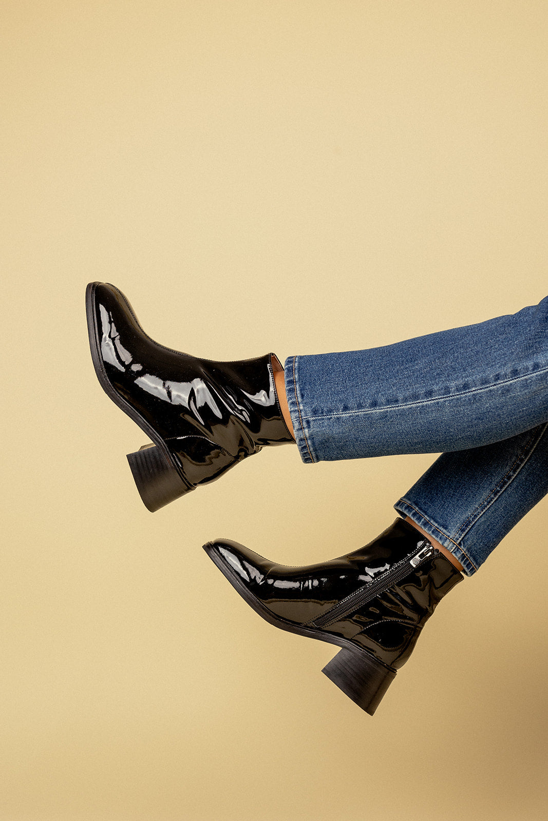 BOTTINES PARIS - NOIR VERNI