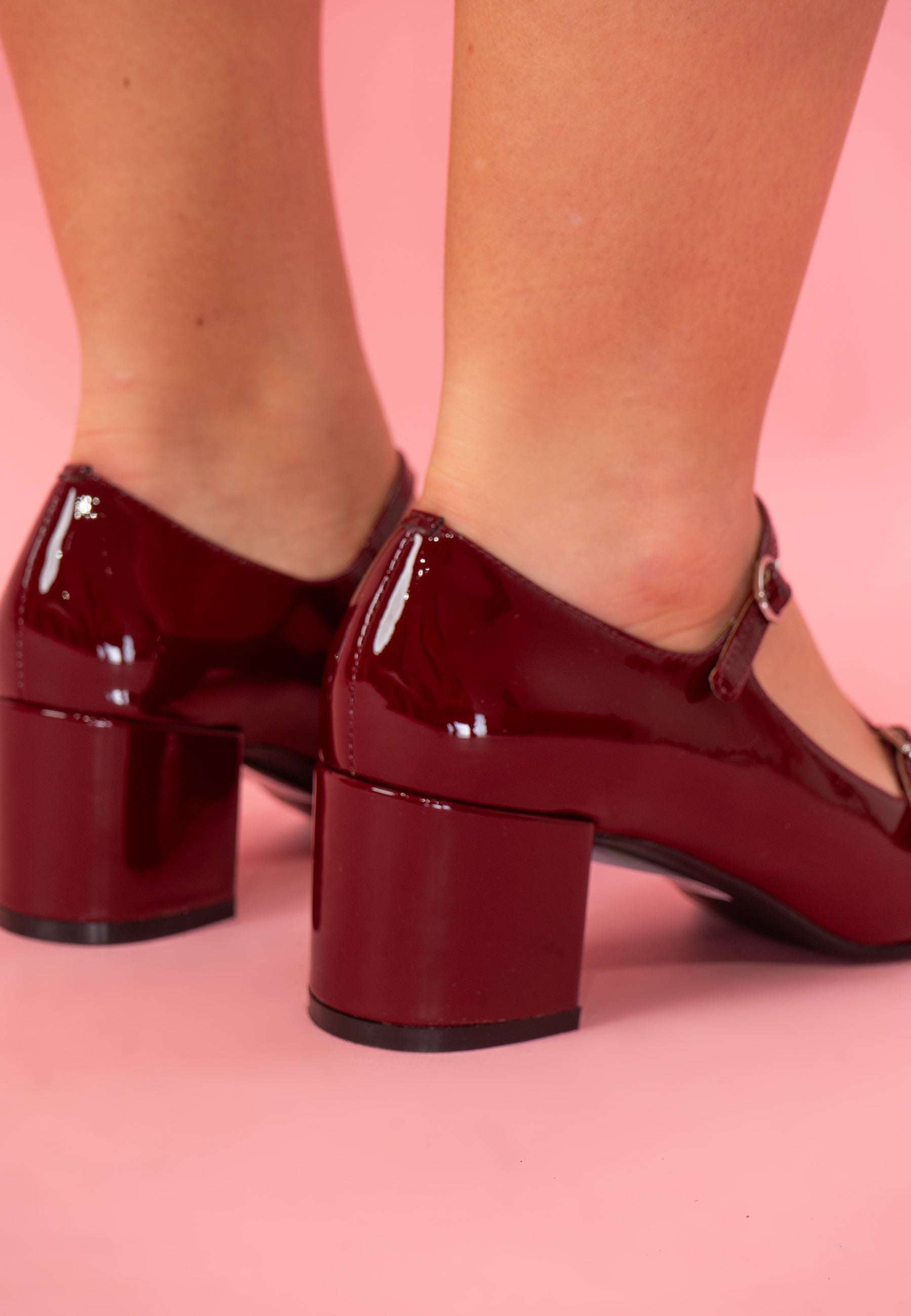 ESCARPINS PIVOINE - BORDEAUX VERNIS