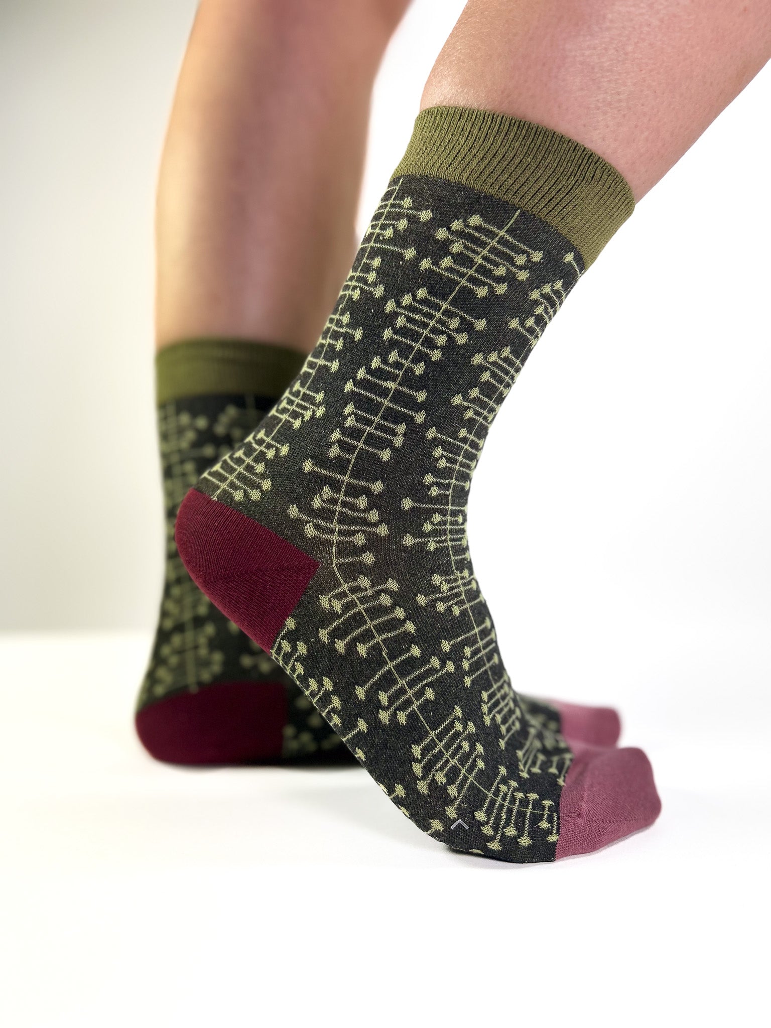 ARROW - Chaussettes Graphiques Vert Olive