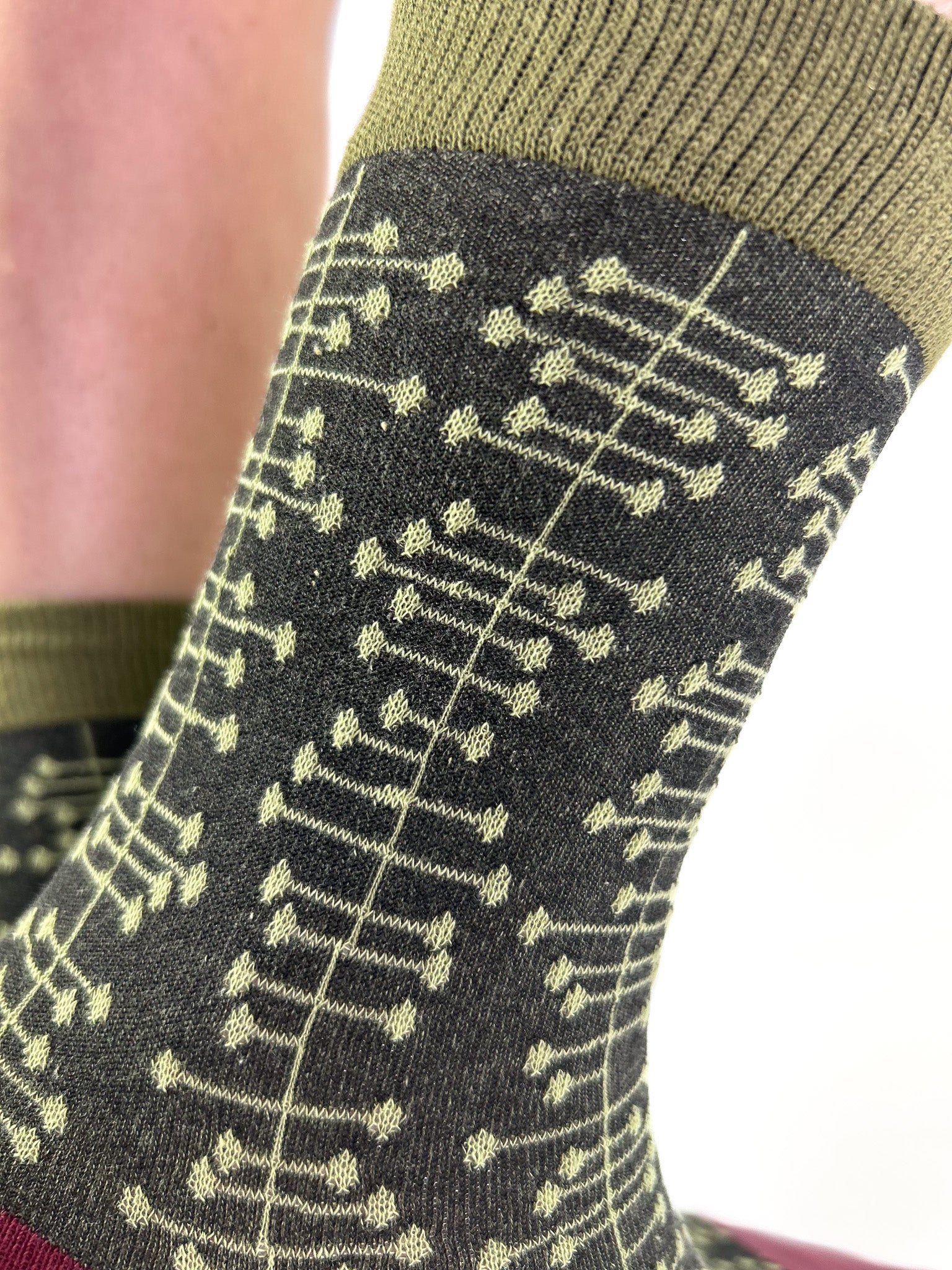 ARROW - Chaussettes Graphiques Vert Olive
