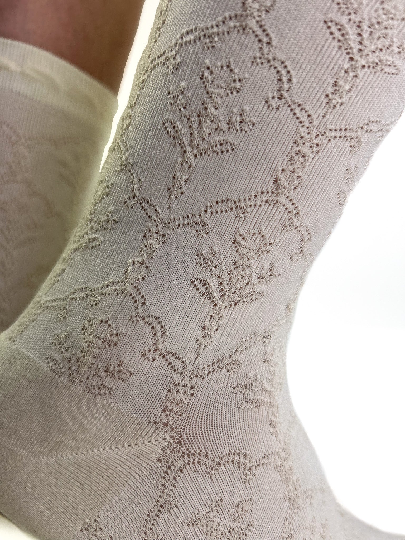 HONEY - Chaussettes Texturées Blanc Cassé en Relief