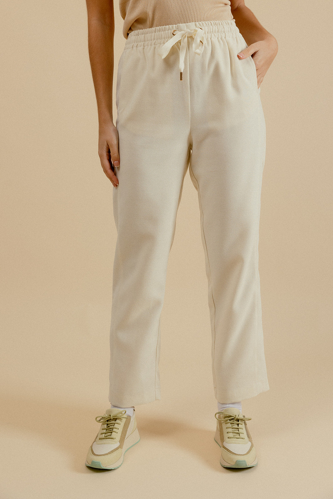 PANTALON SANDRO - ÉCRU