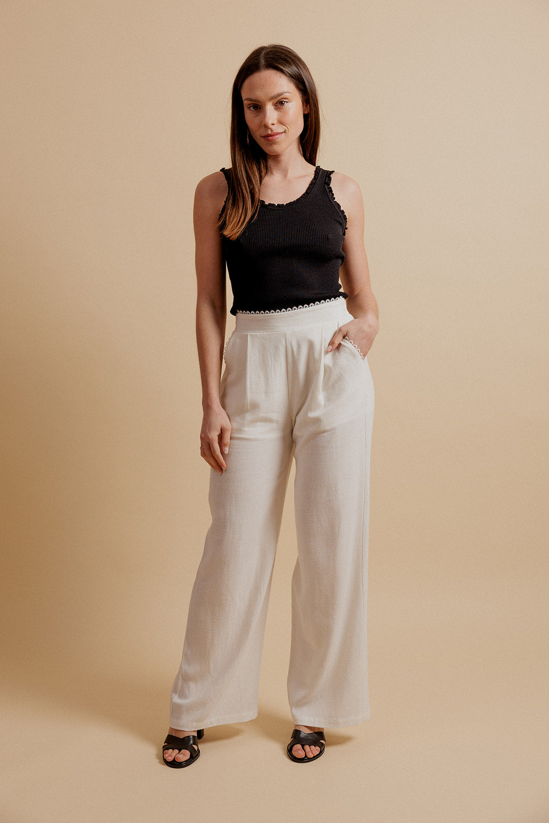 PANTALON GEORGIE - ÉCRU