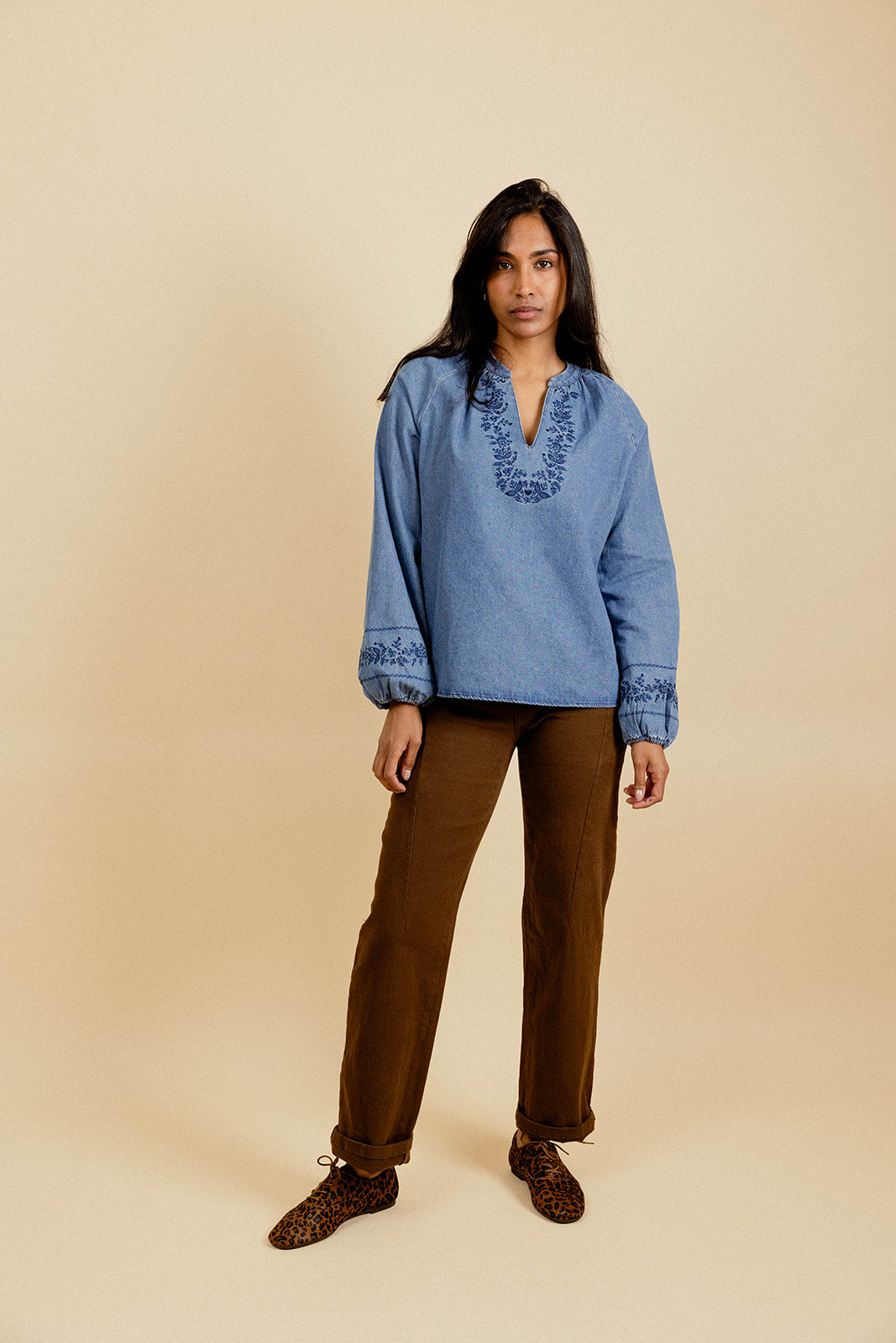 BLOUSE TAMARA - BLEU