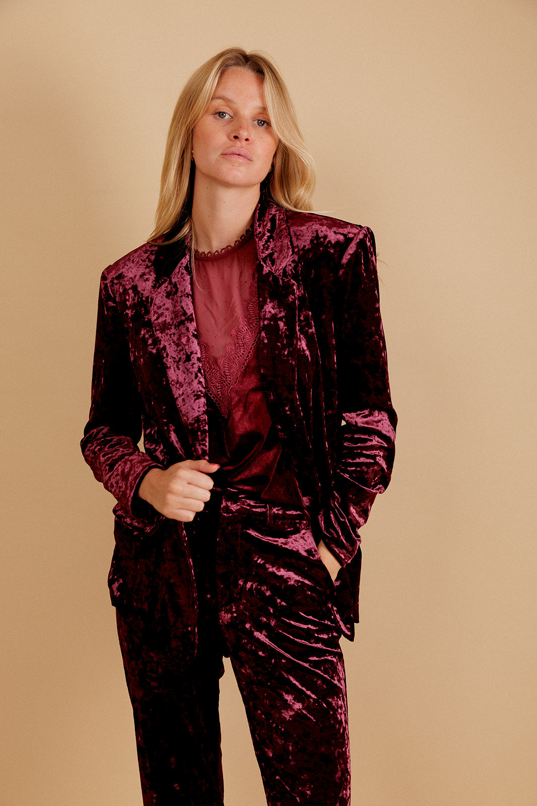 BLAZER LÉOPAULE - BORDEAUX