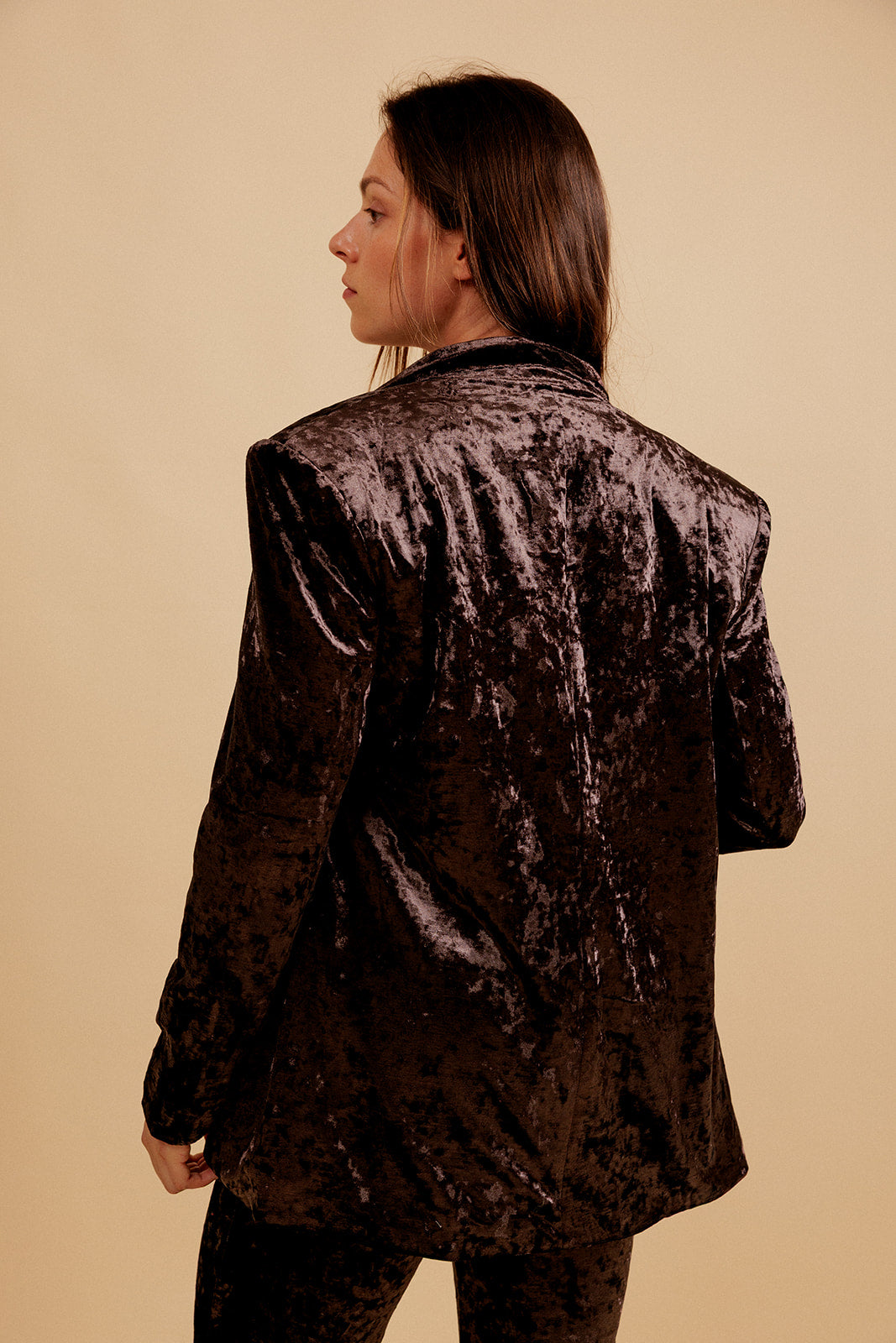 BLAZER LÉOPAULE - MARRON