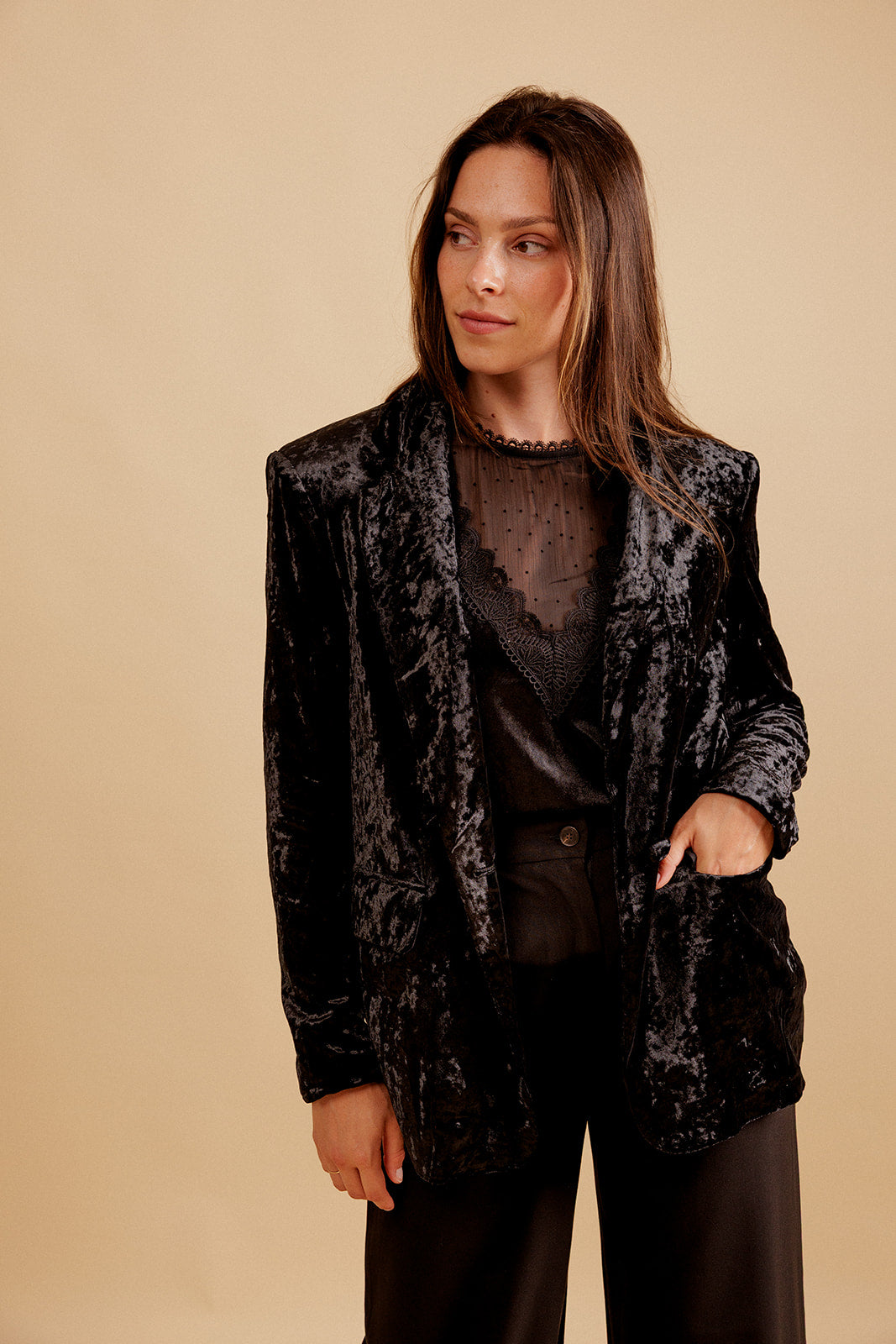 BLAZER LÉOPAULE - NOIR