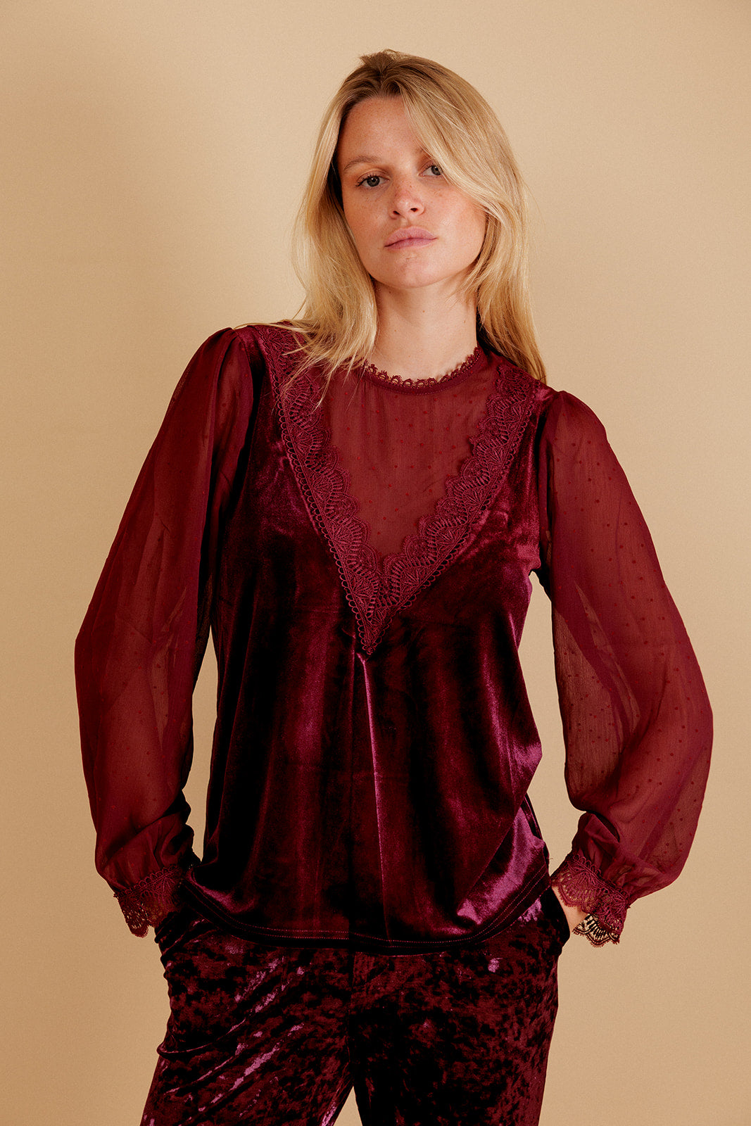 BLOUSE AZILIS - BORDEAUX