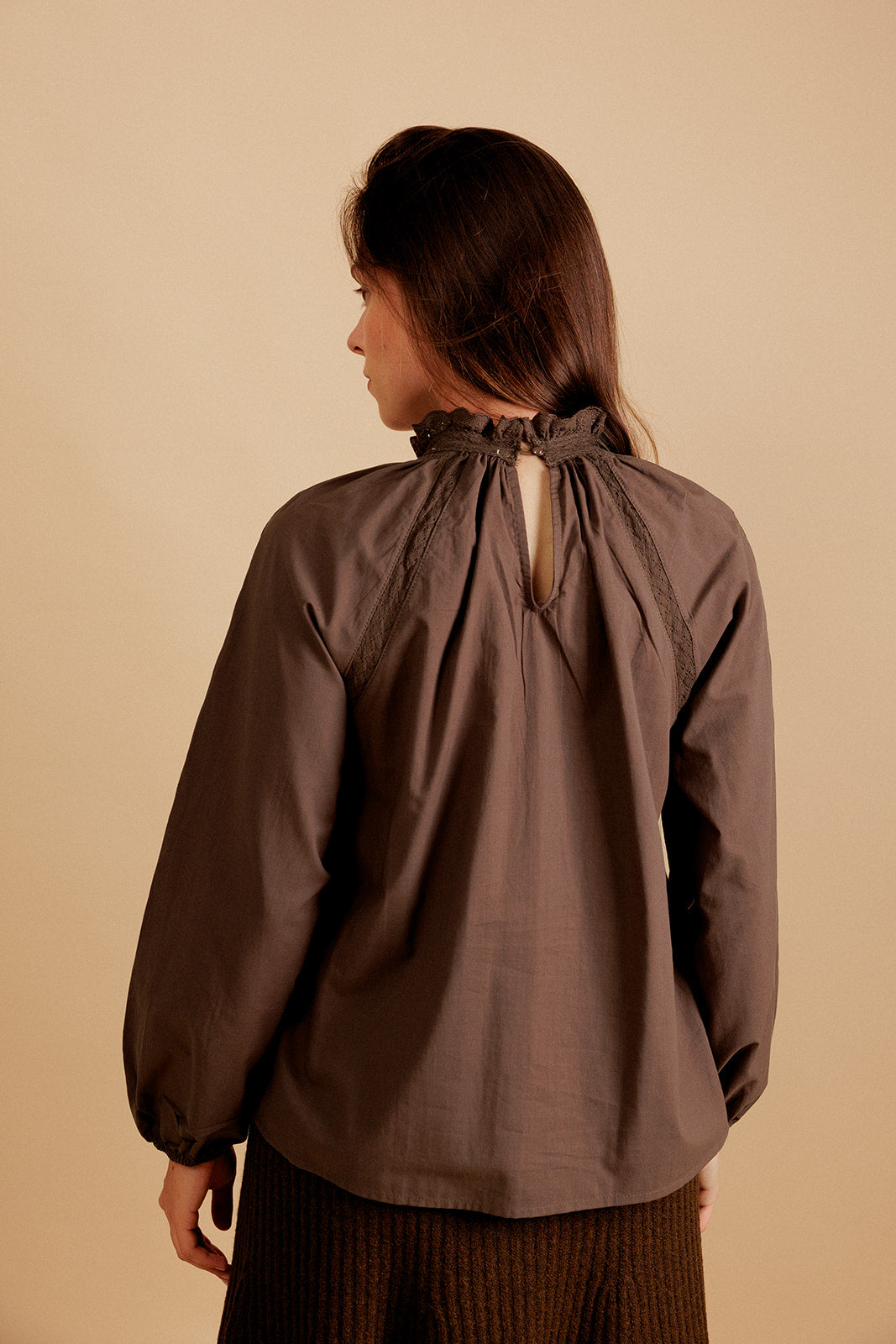 CHEMISE AMARANTE - MARRON