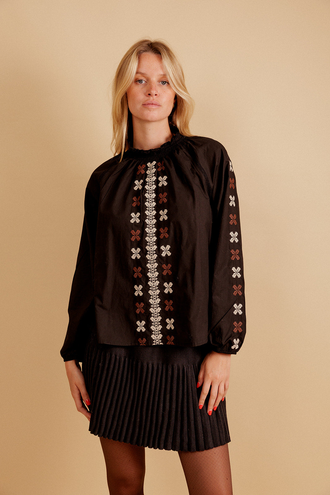 CHEMISE AMARANTE - NOIR