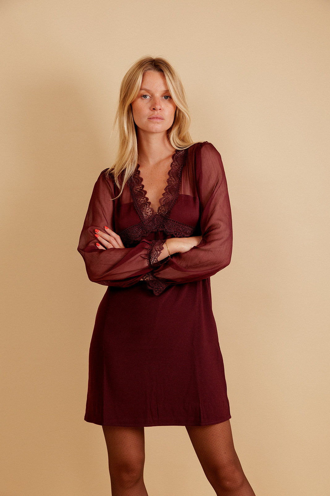 ROBE SÉRAPHINE - BORDEAUX