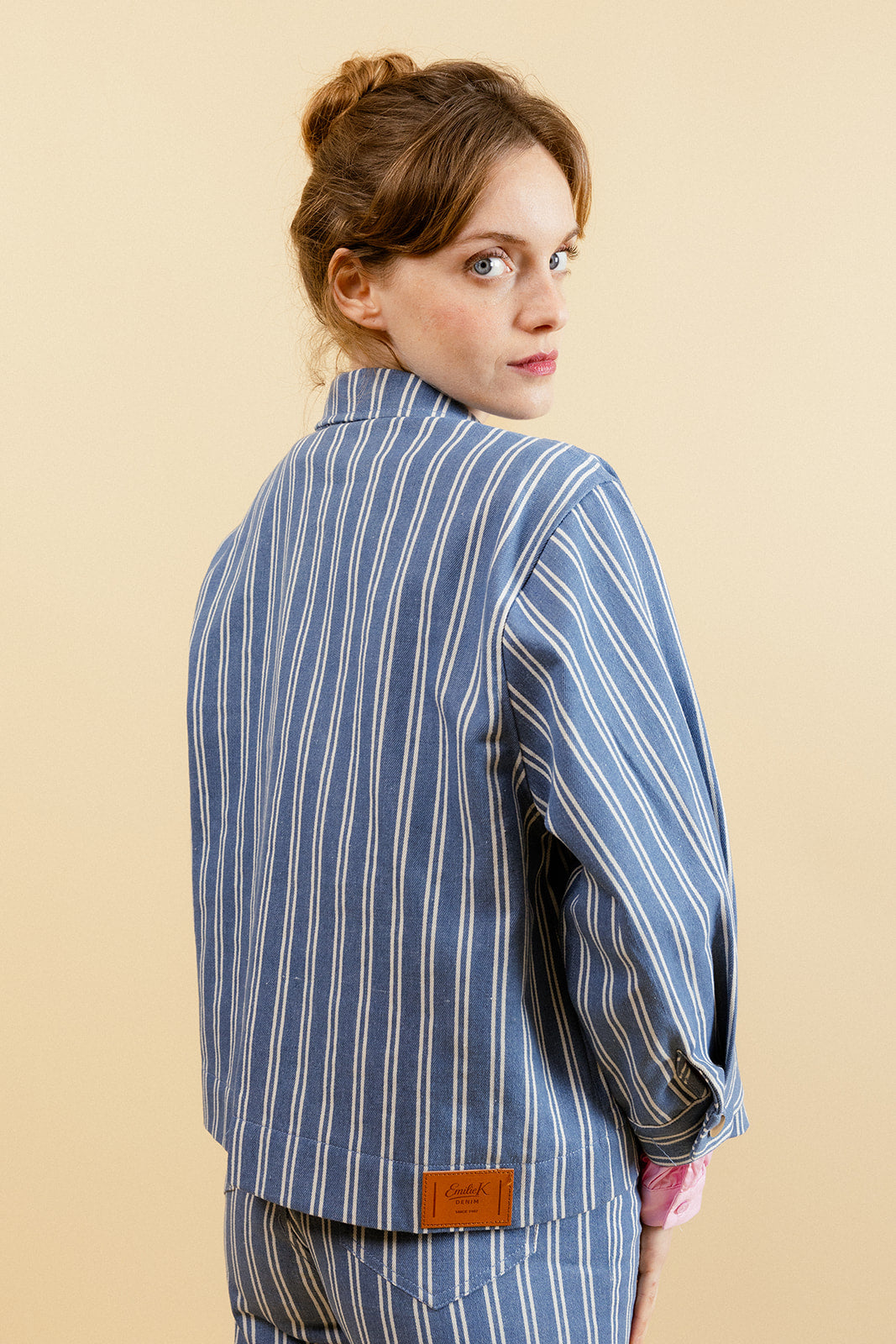 ANATHOL - Veste en Jean à Rayures Femme