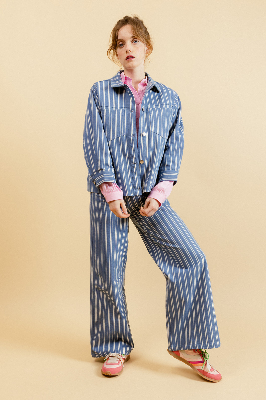 ANATHOL - Veste en Jean à Rayures Femme