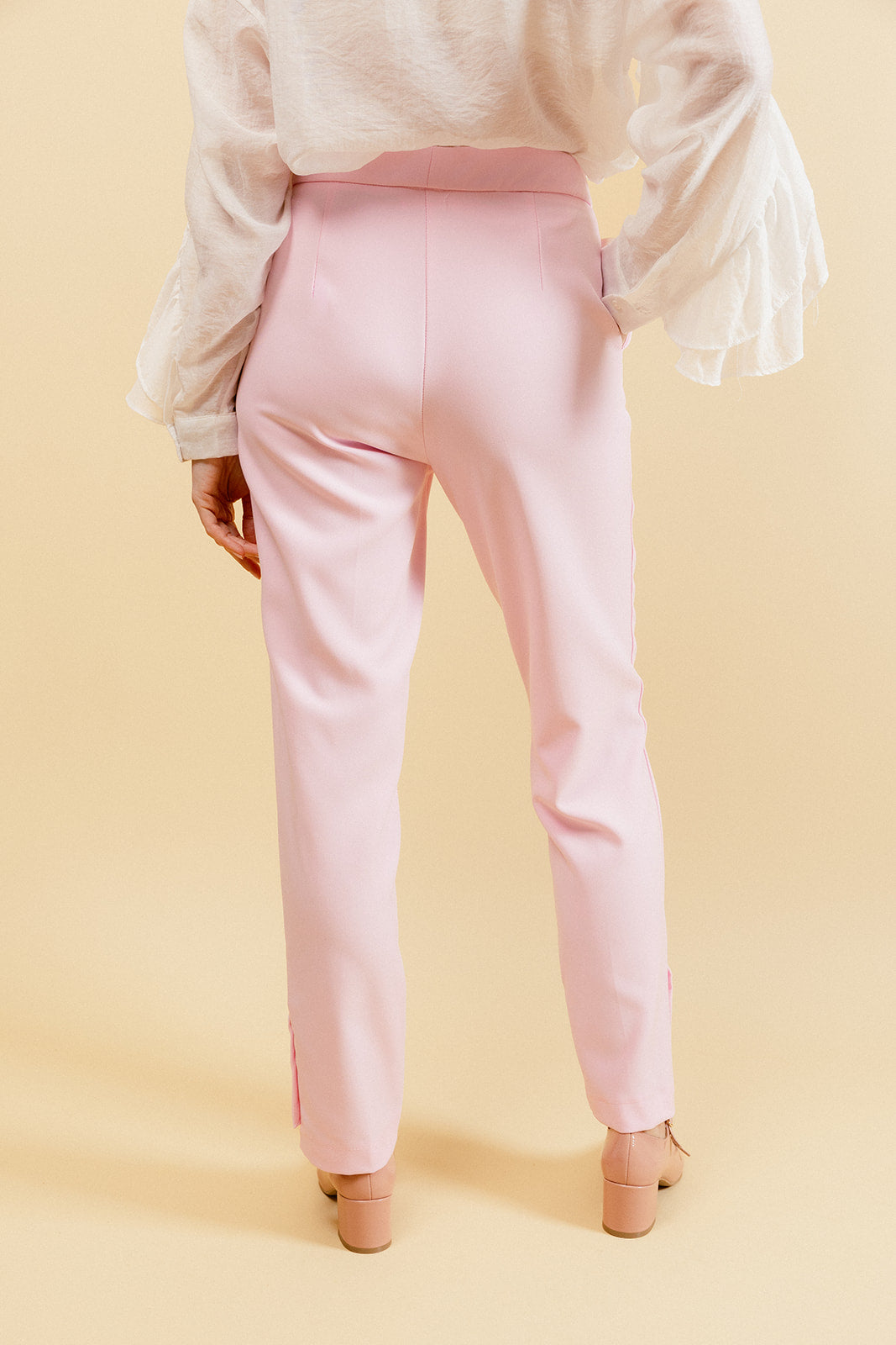 MANOÉ - Pantalon de Costume Rose Uni