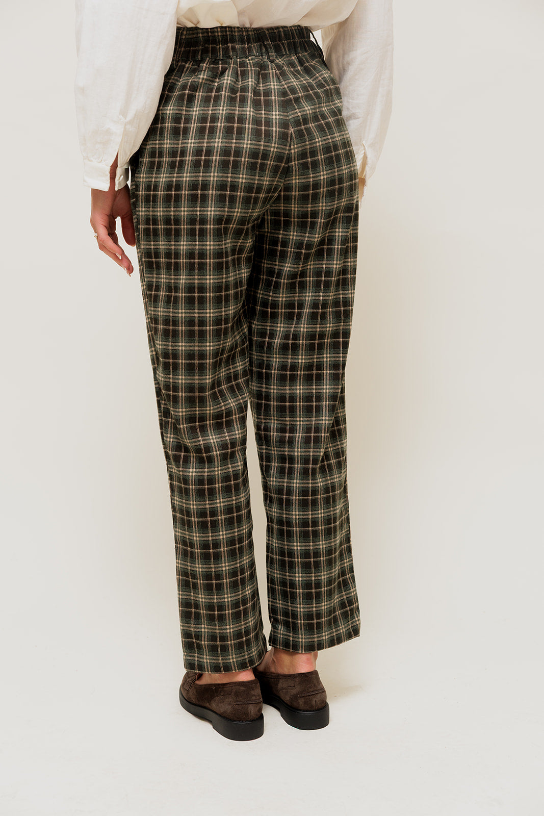 CELIANE - Pantalon Droit à Carreaux