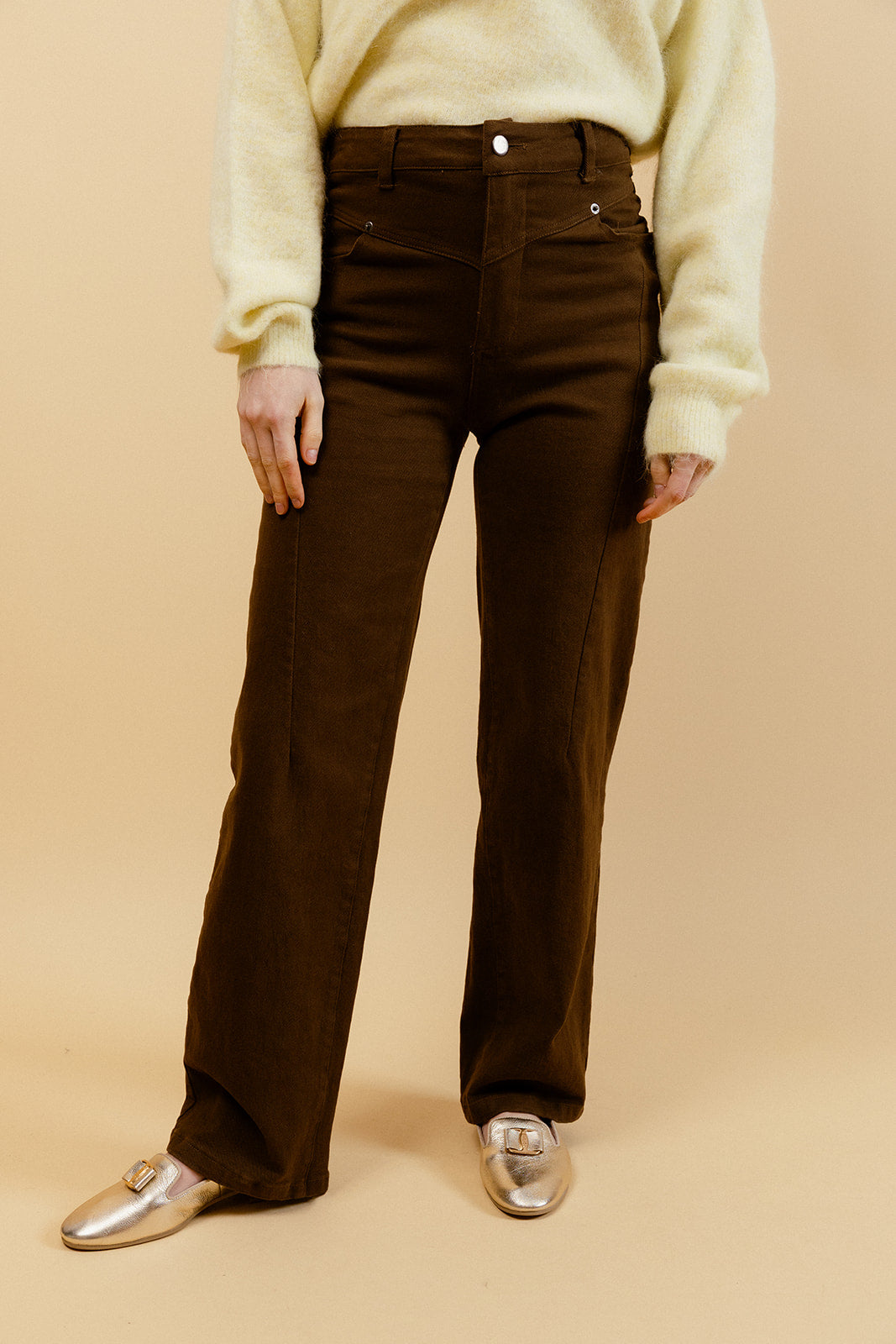 PANTALON MALAURY - MARRON