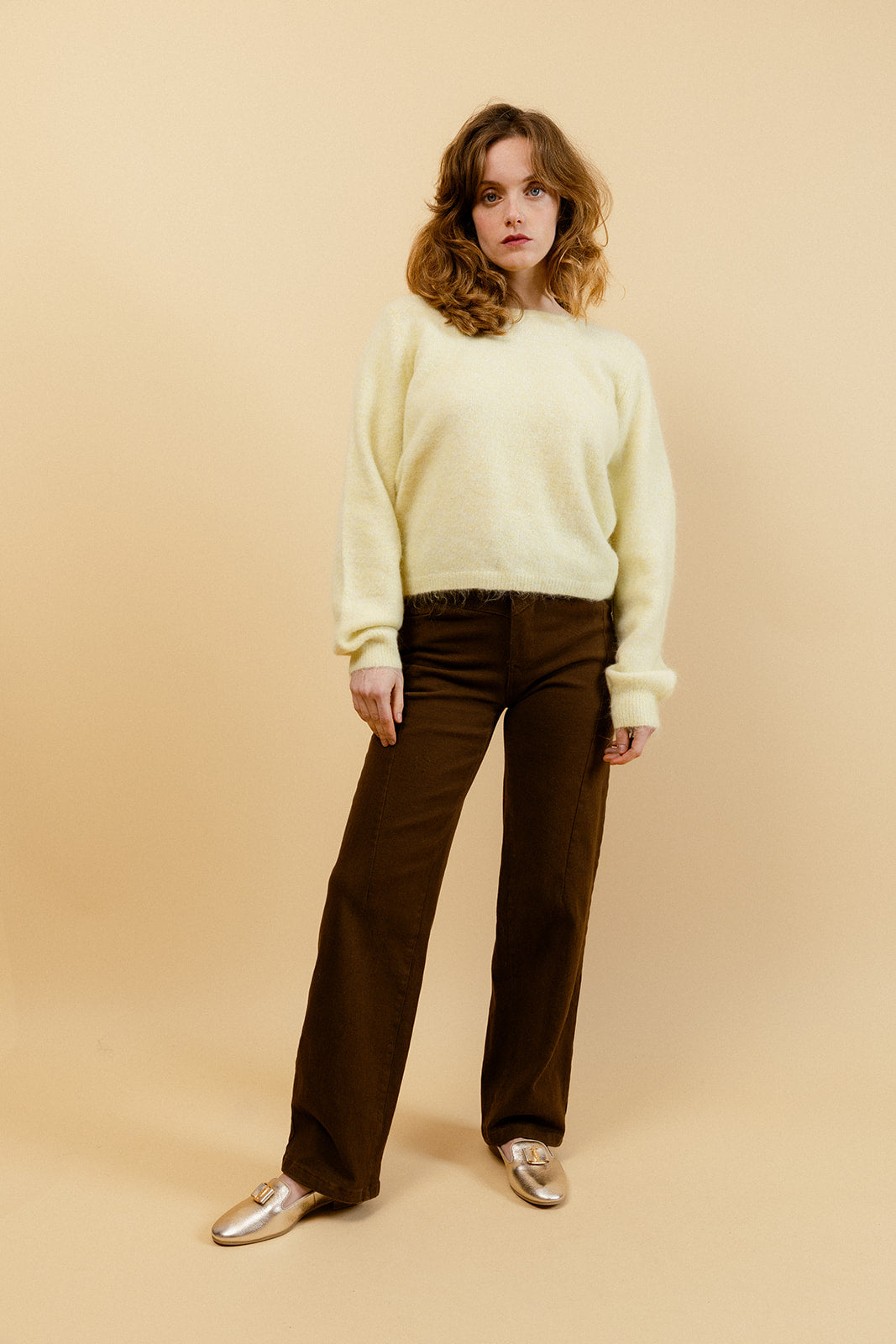 PANTALON MALAURY - MARRON