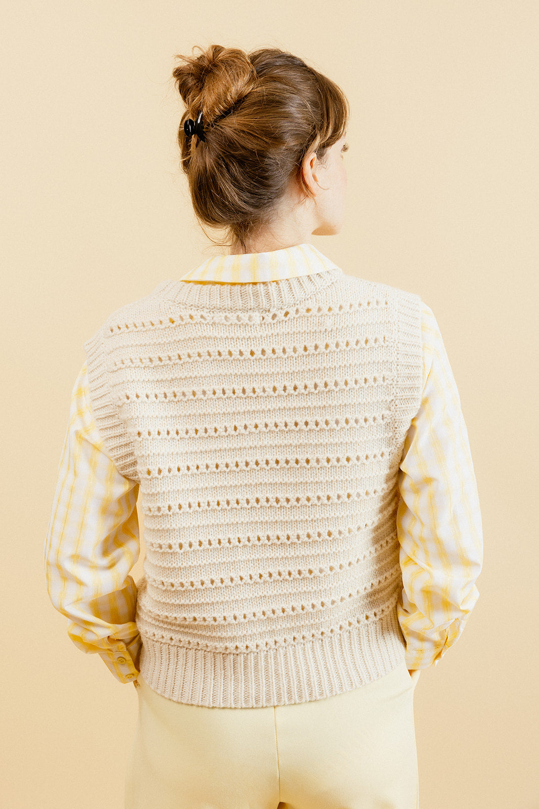 PULL SANS MANCHE EDOUANE - BEIGE