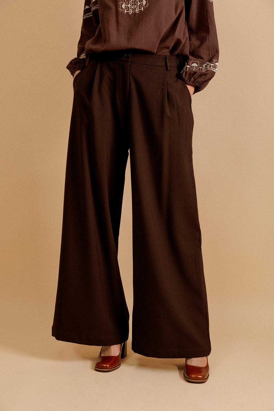 PANTALON ELOWEN - MARRON