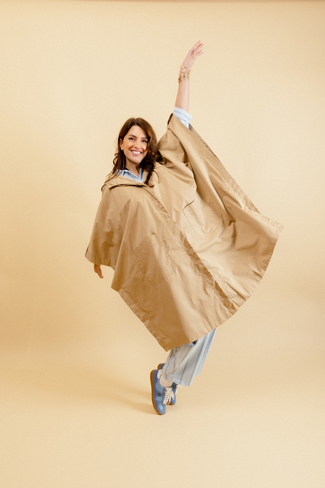 ELEANOR - Trench Poncho Oversize Beige
