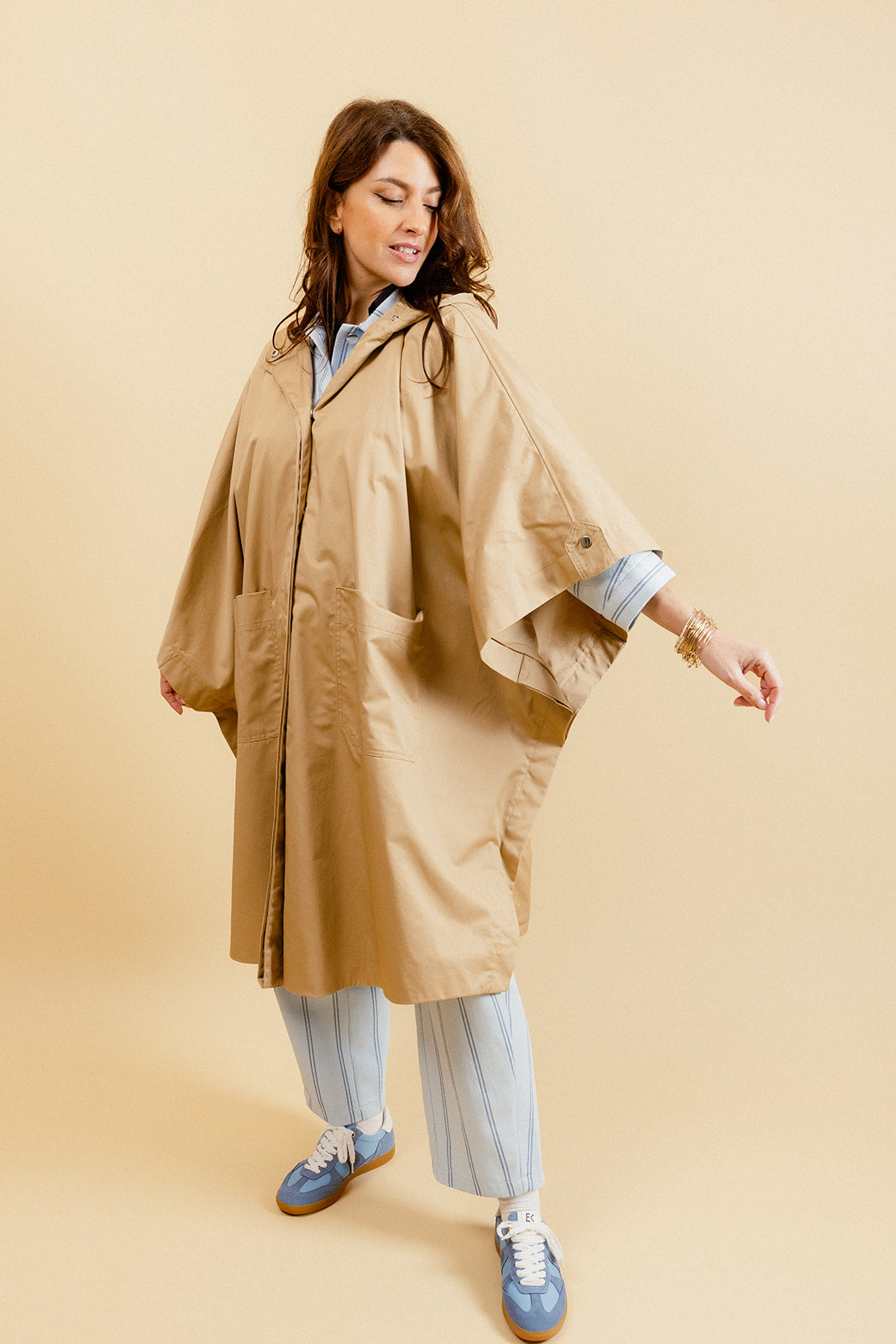 ELEANOR - Trench Poncho Oversize Beige
